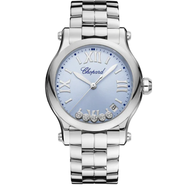 HAPPY SPORT 36 MM LUCENT STEEL™ WITH BLUE DIAL - Chopard