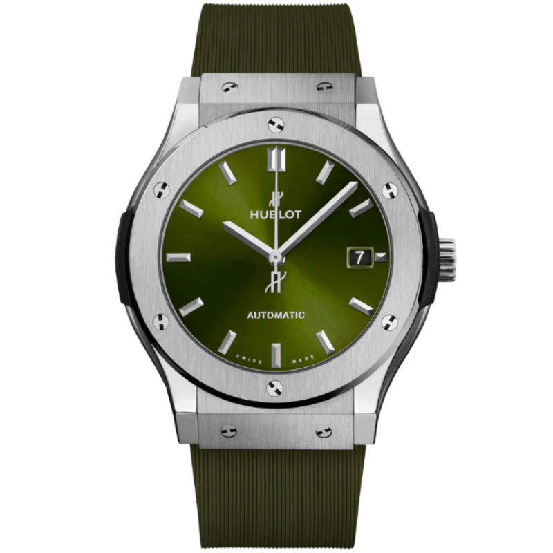 CLASSIC FUSION 3-HANDS 42MM TITANIUM GREEN - Hublot