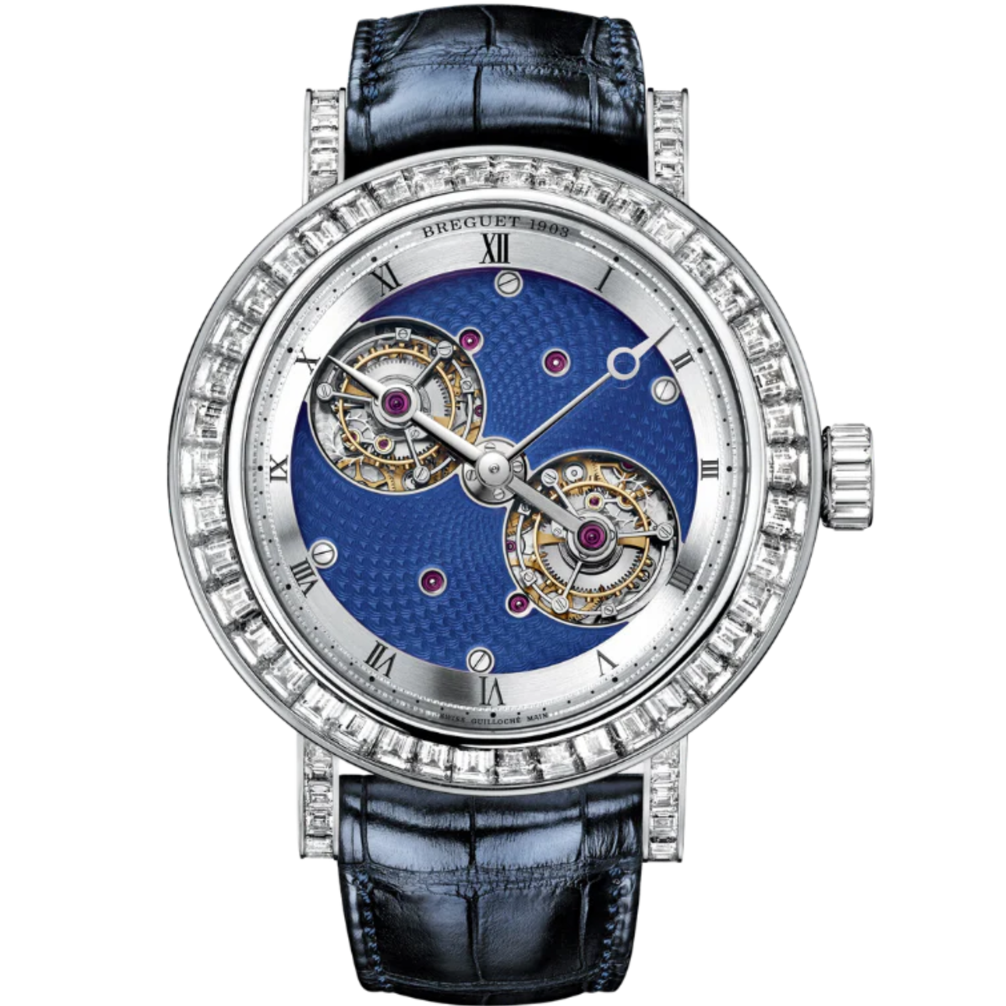 DOUBLE TOURBILLON 5349 50 MM PLATINUM WITH BLUE ENAMEL COATING DIAL - Breguet