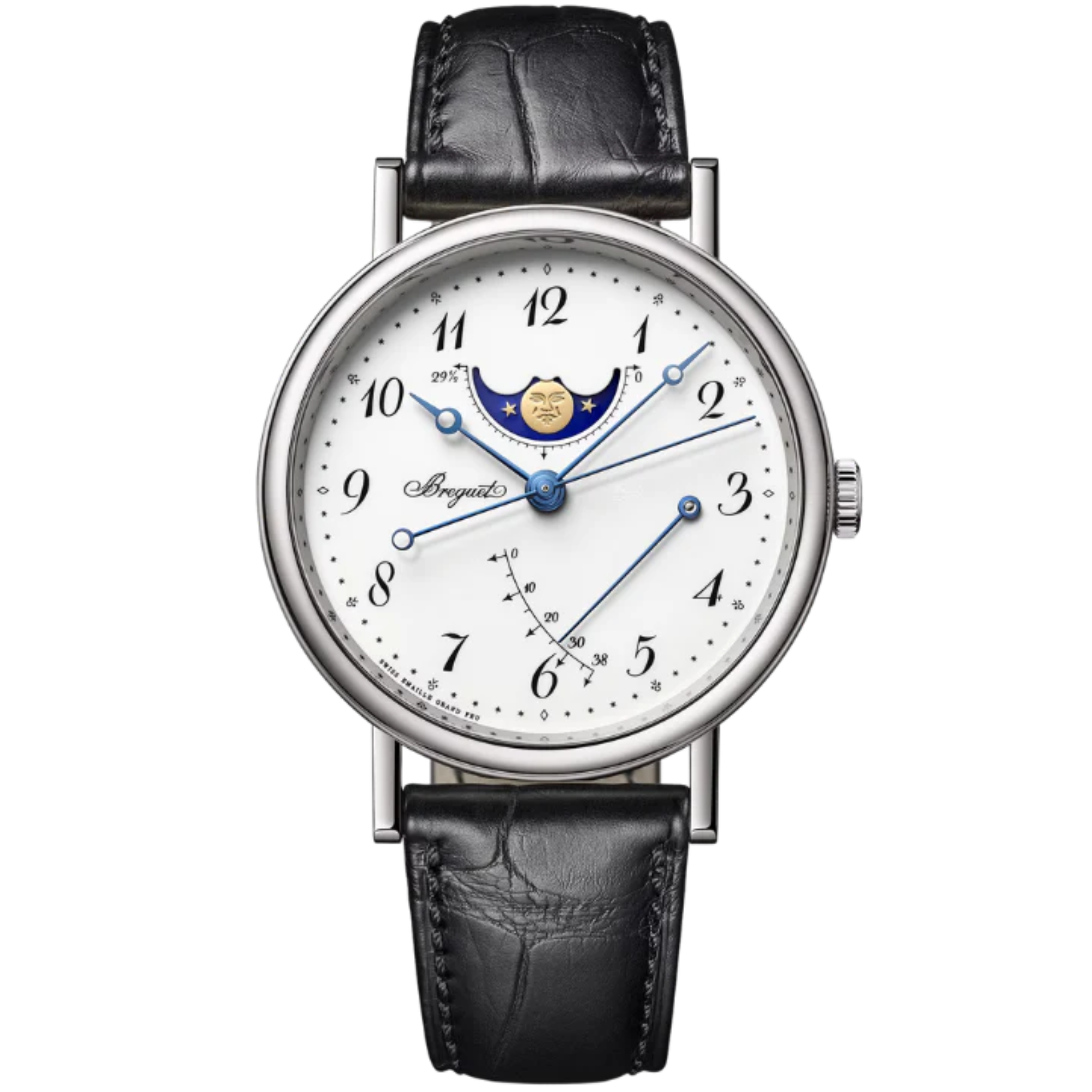 CLASSIQUE 7787 39 MM WHITE GOLD WITH  WHITE "GRAND FEU" ENAMEL DIAL - Breguet