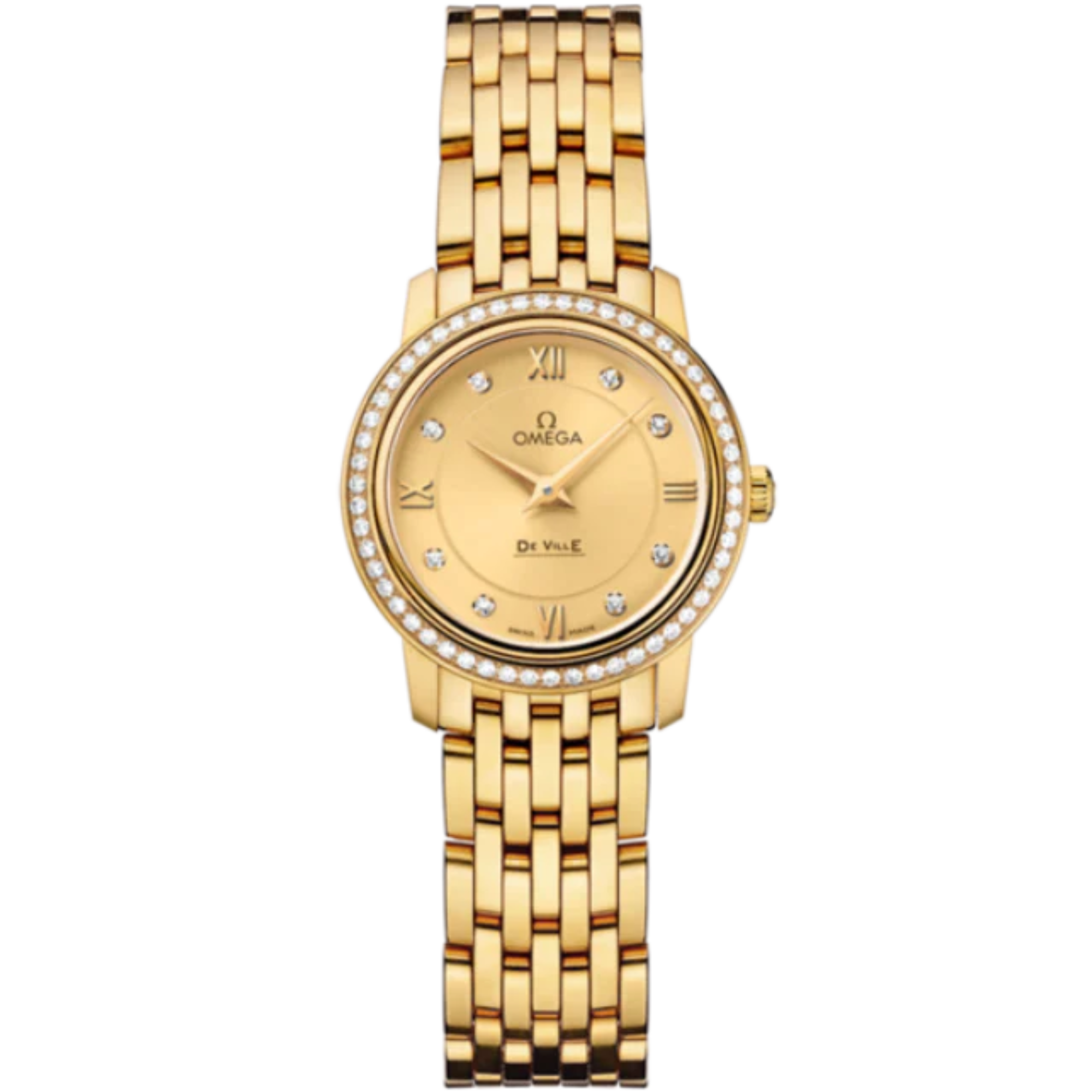 DE VILLE PRESTIGE 24 MM YELLOW GOLD WITH YELLOW DIAL - Omega