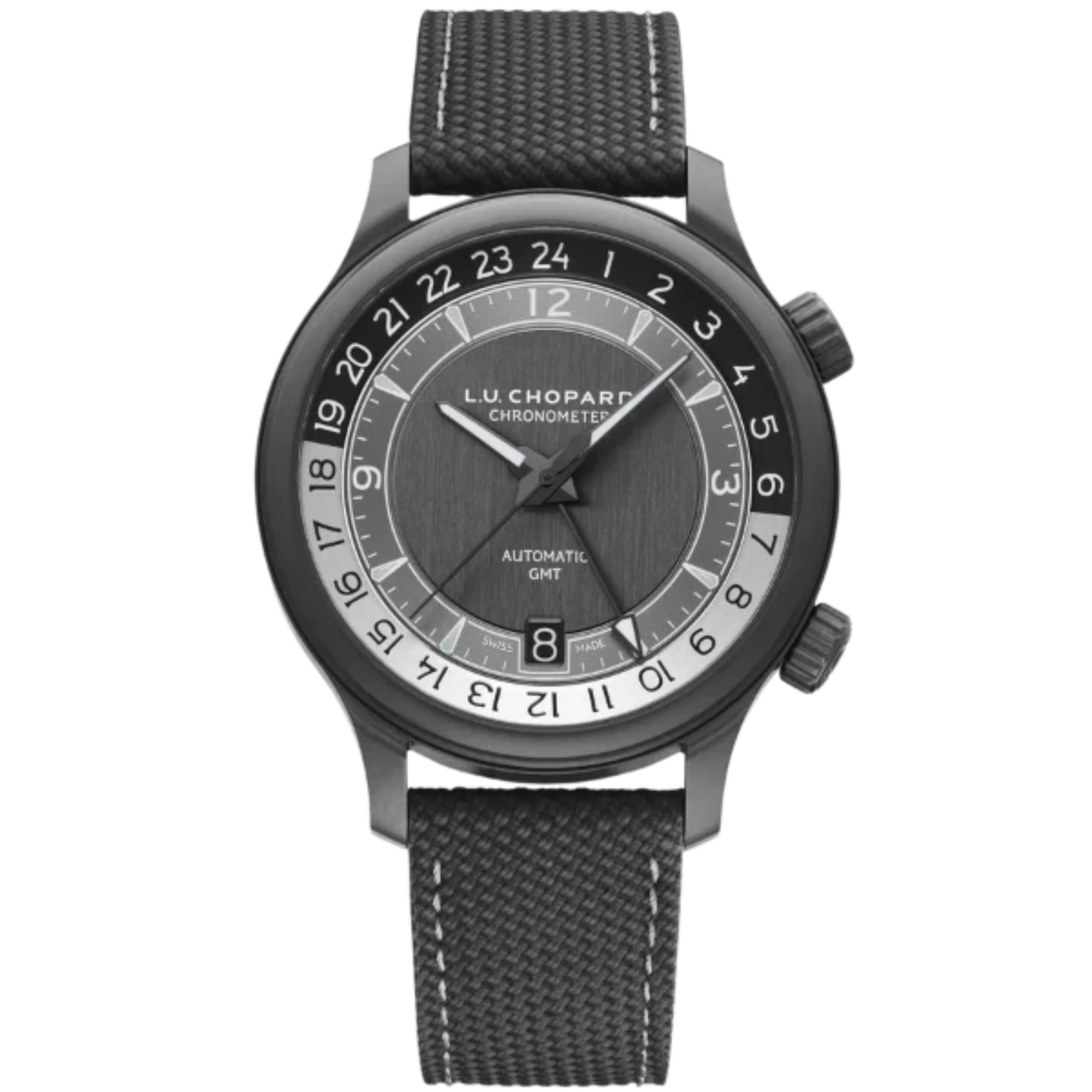 L.U.C GMT ONE BLACK 42 MM CERAMISED TITANIUM WITH BLACK DIAL - Chopard