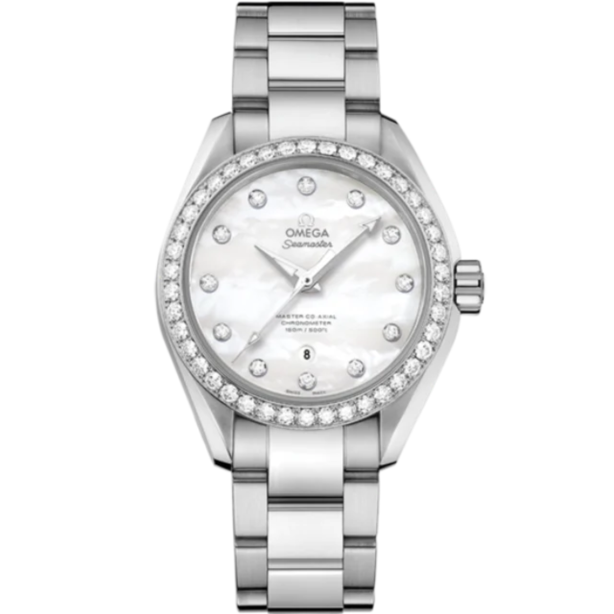 SEAMASTER AQUA TERRA 150M 34 MM STAINLESS STEEL WITH MOTHER OF PEARL DIAL - Omega