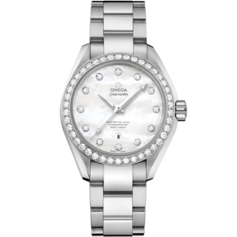SEAMASTER AQUA TERRA 150M 34 MM STAINLESS STEEL WITH MOTHER OF PEARL DIAL - Omega