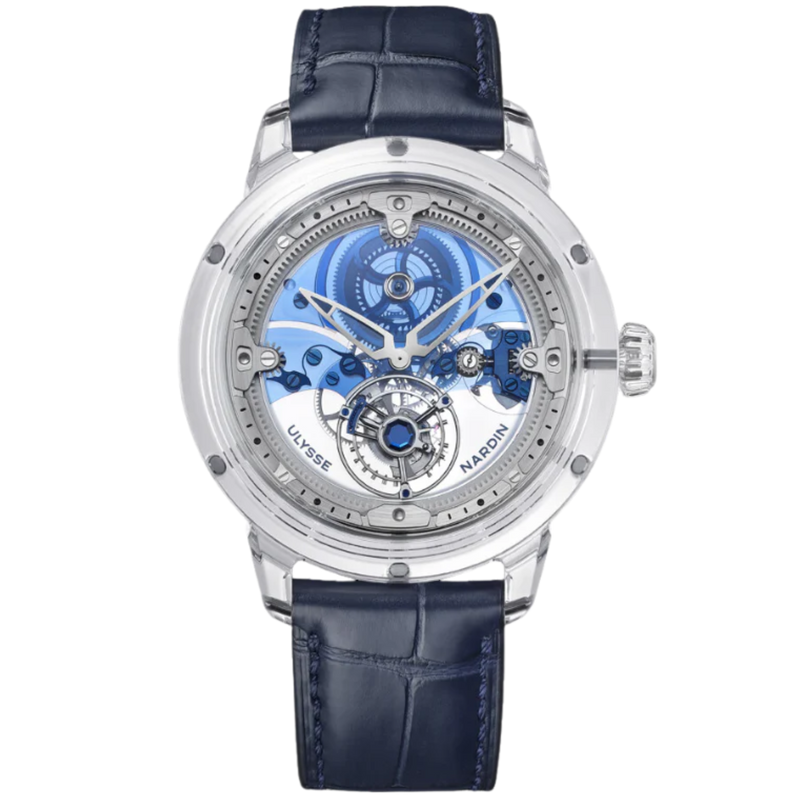 GRAND BLEU 44 MM SAPPHIRE WITH OPENWORKED DIAL - Ulysse Nardin