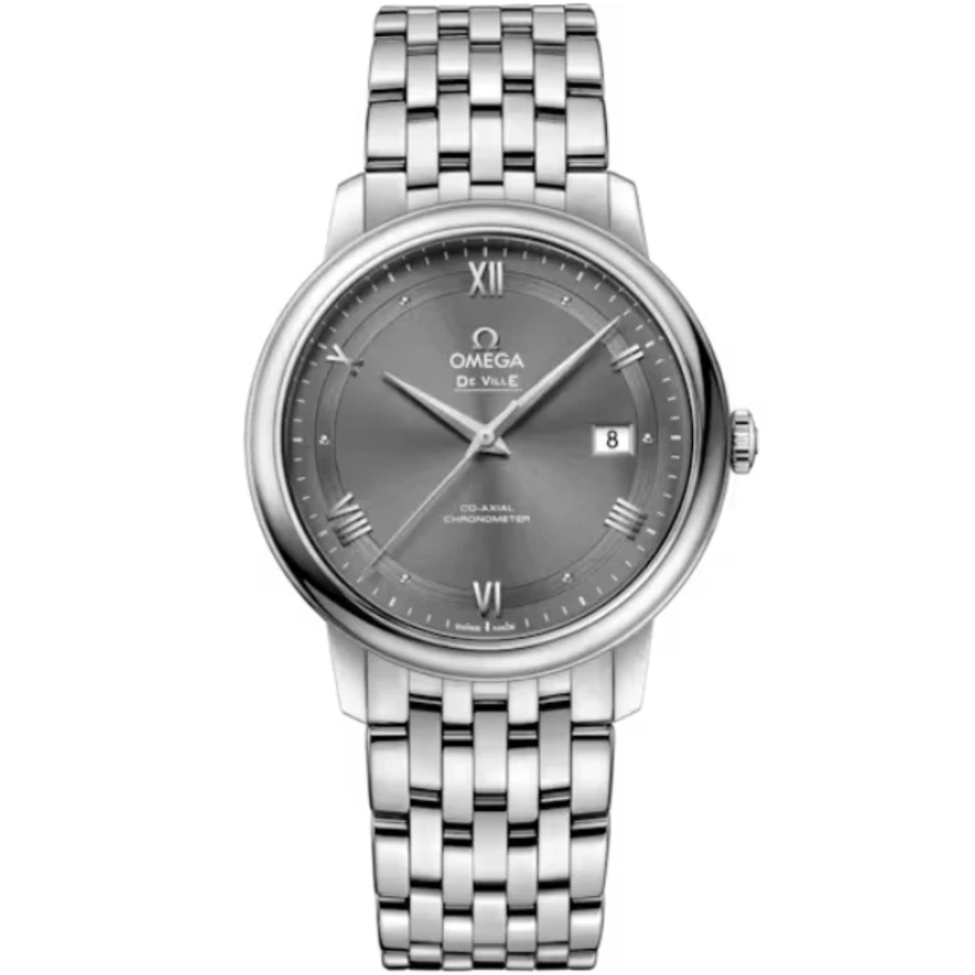 DE VILLE PRESTIGE 39 MM STAINLESS STEEL WITH GREY DIAL - Omega