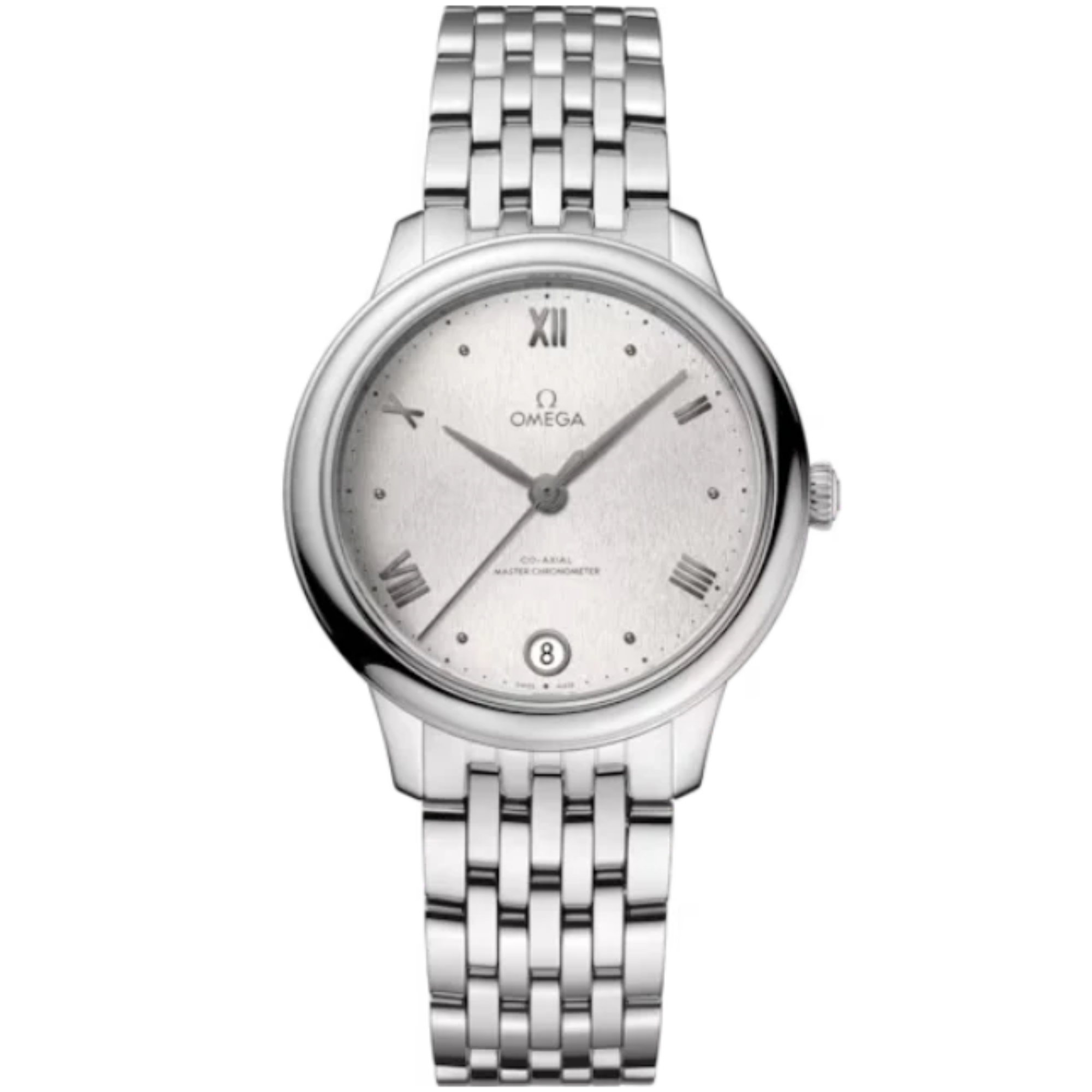 DE VILLE PRESTIGE 34 MM STAINLESS STEEL WITH SILVER DIAL - Omega