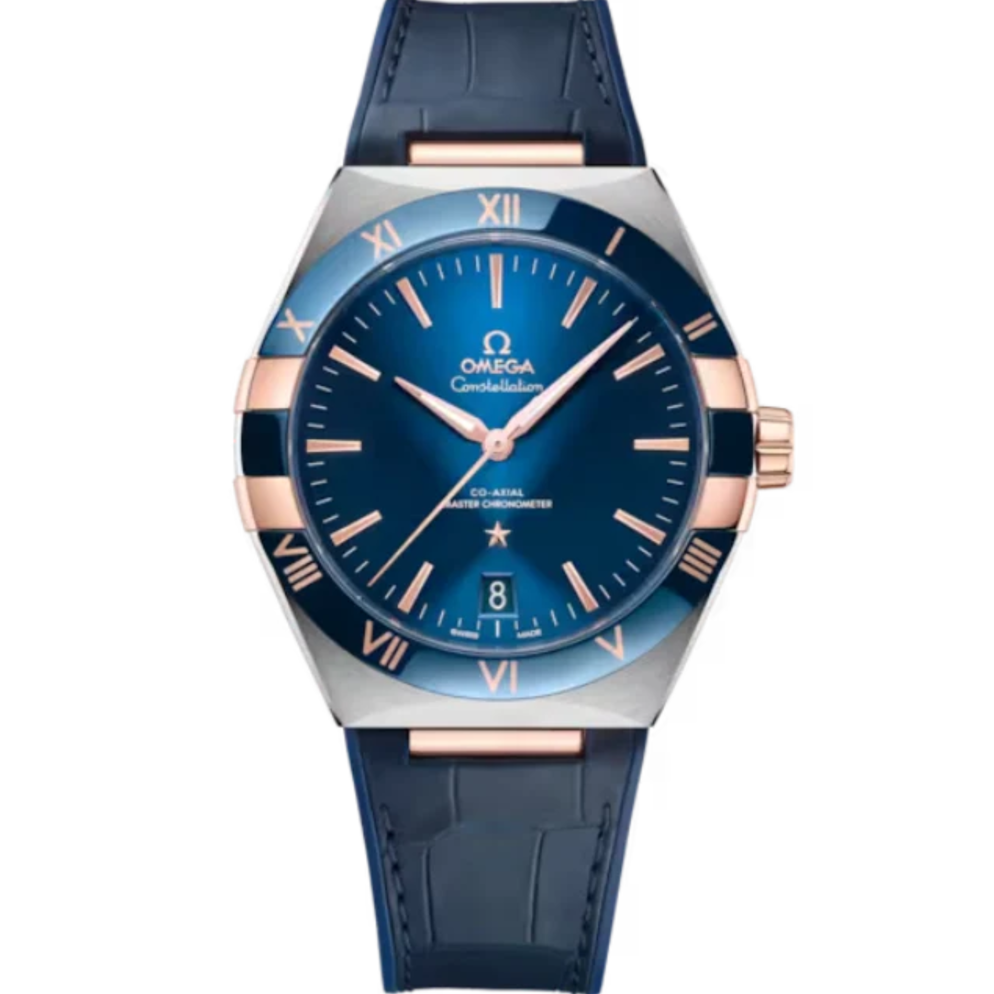 CONSTELLATION 41 MM STAINLESS STEEL - SEDNA™ GOLD WITH BLUE DIAL - Omega