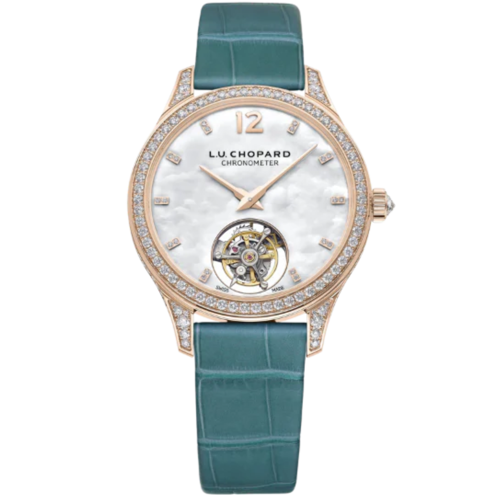 L.U.C FLYING T TWIN LADIES LIMITED EDITION 35 MM ETHICAL ROSE GOLD WITH MOTHER OF PEARL DIAL - Chopard