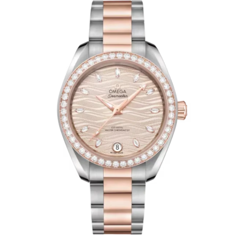 SEAMASTER AQUA TERRA 150M 34 MM STAINLESS STEEL - SEDNA™ GOLD WITH GREY DIAL - Omega