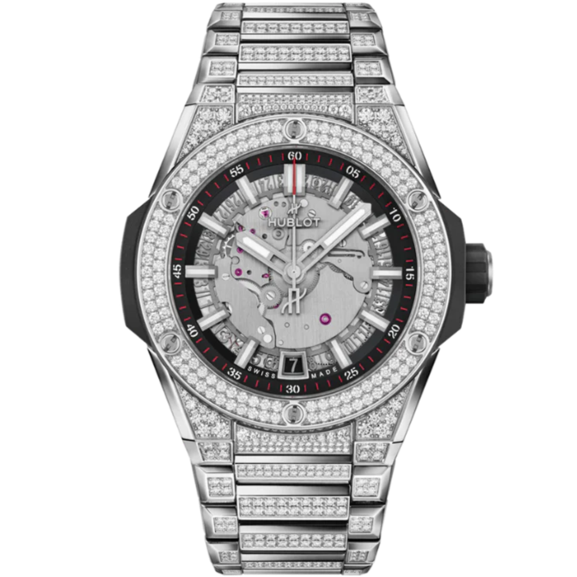 Big Bang 40mm INTEGRATED TIME ONLY TITANIUM PAVÉ - Hublot