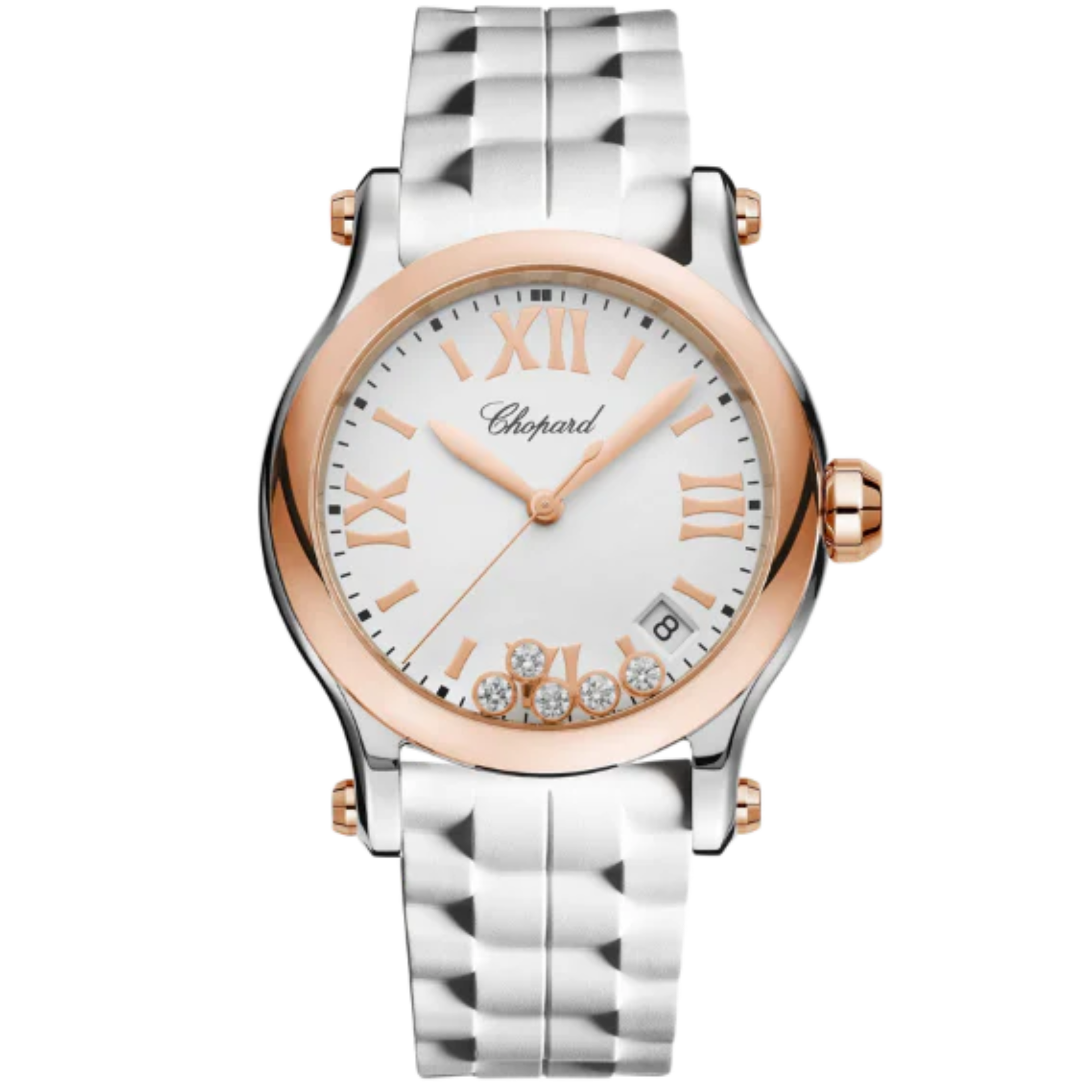 HAPPY SPORT 36 MM ETHICAL ROSE GOLD - LUCENT STEEL™ WITH WHITE DIAL - Chopard