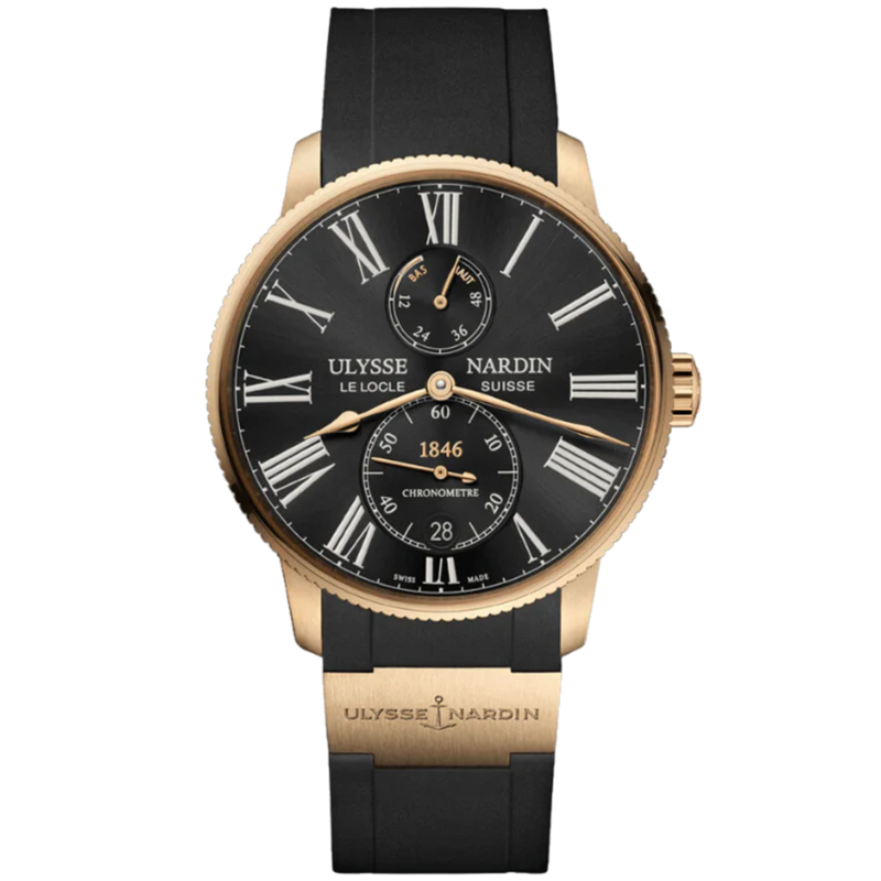 MARINE TORPILLEUR 42 MM ROSE GOLD WITH BLACK DIAL - Ulysse Nardin