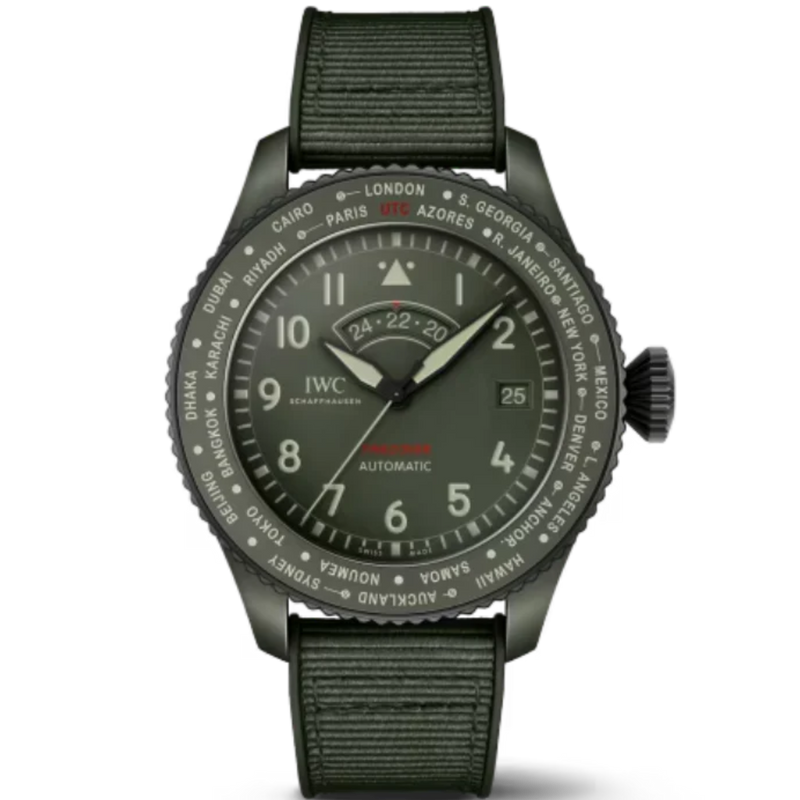 PILOT’S WATCH TIMEZONER TOP GUN WOODLAND 46 MM CERAMIC WITH GREEN DIAL - IWC