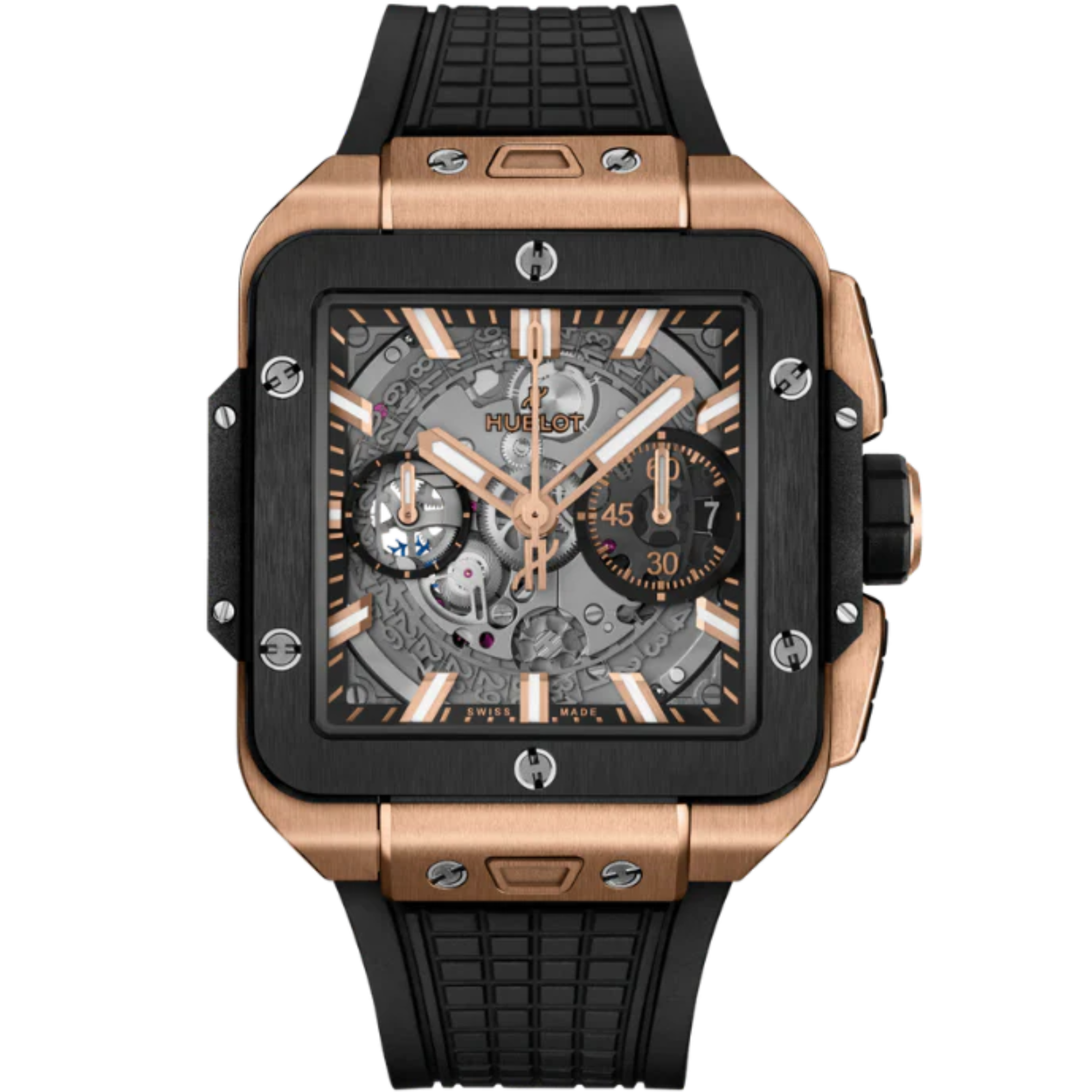 SQUARE BANG 42 MM UNICO KING GOLD CERAMIC - Hublot