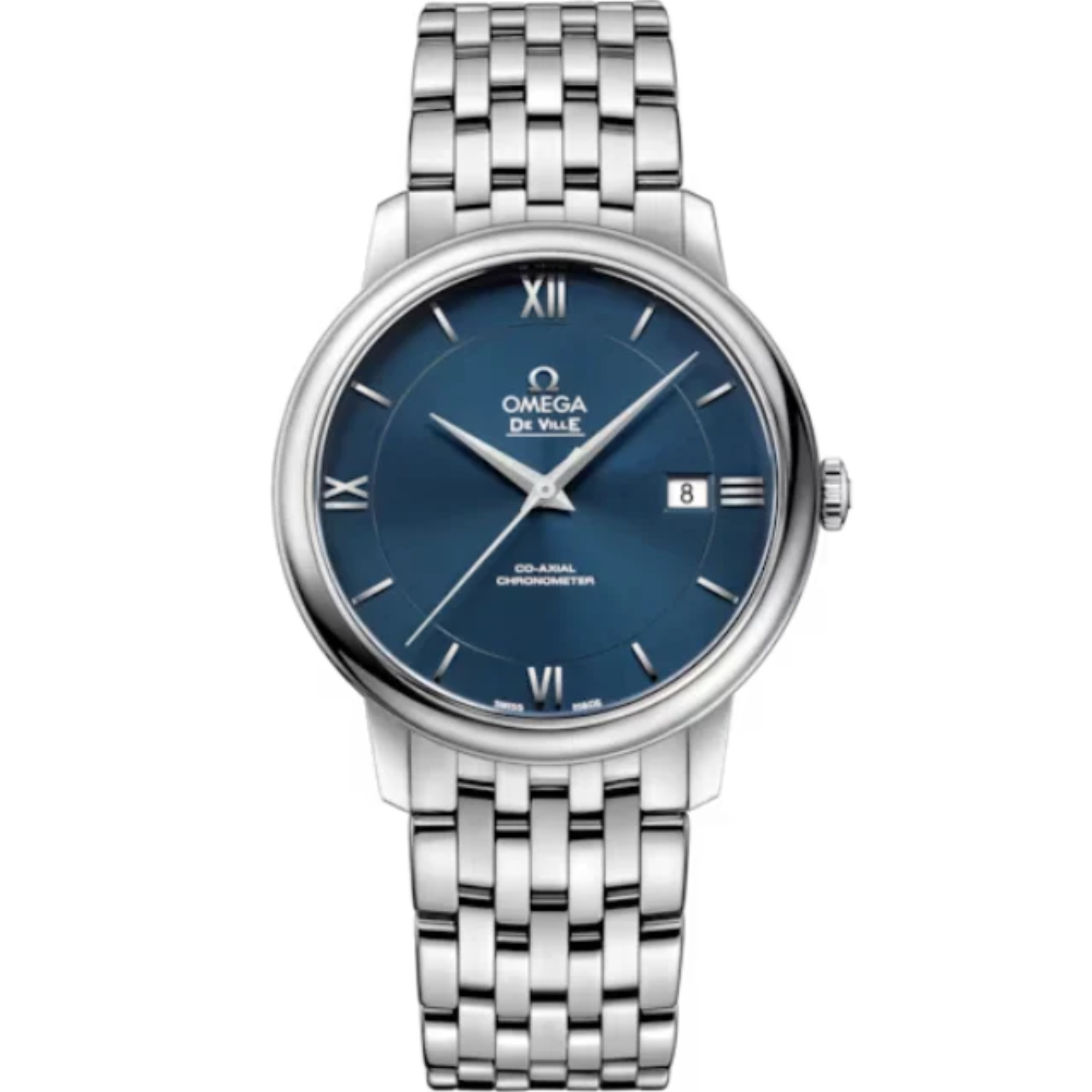 DE VILLE PRESTIGE 39 MM STAINLESS STEEL WITH BLUE DIAL - Omega