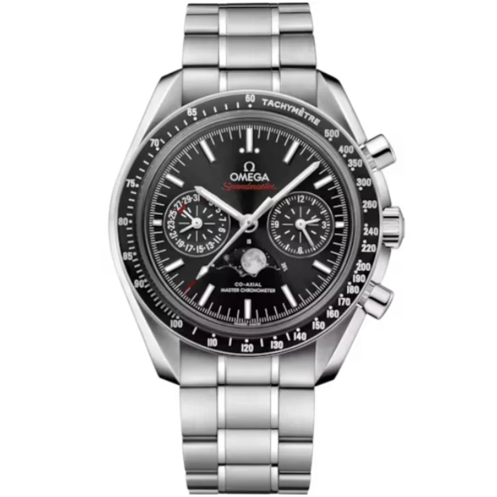 SPEEDMASTER MOONPHASE 44 MM STAINLESS STEEL WITH BLACK DIAL - Omega