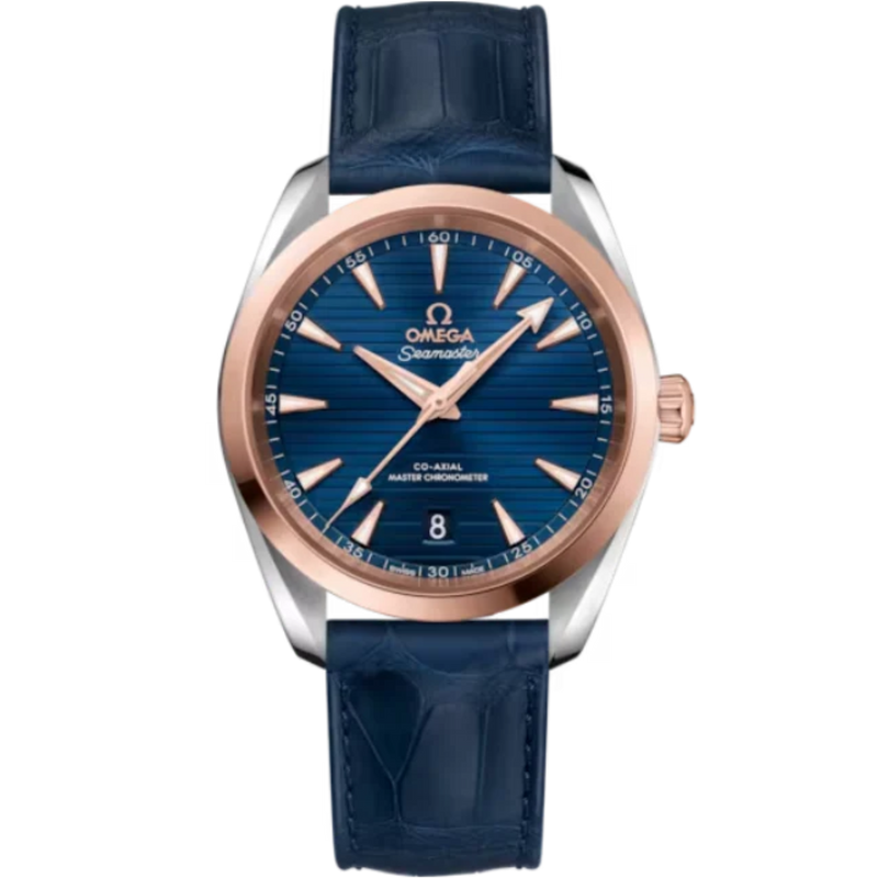 SEAMASTER AQUA TERRA 150M 38 MM STAINLESS STEEL - SEDNA™ GOLD WITH BLUE DIAL - Omega