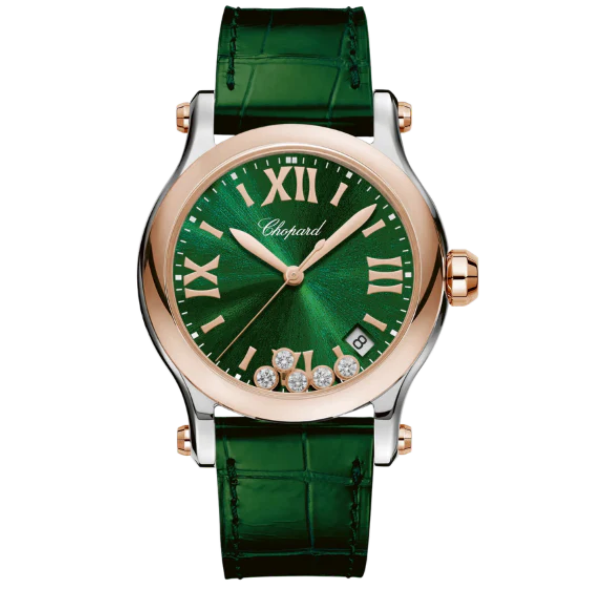 HAPPY SPORT 36 MM ETHICAL ROSE GOLD - LUCENT STEEL™ WITH GREEN DIAL - Chopard