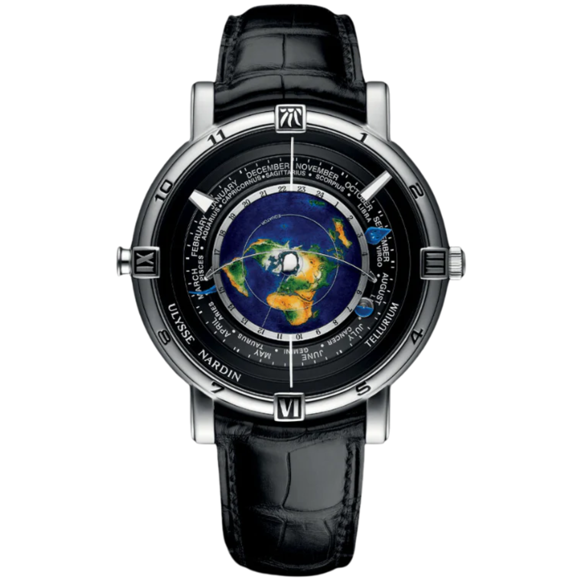 TRILOGY 43 MM PLATINUM WITH BLACK DIAL - Ulysse Nardin