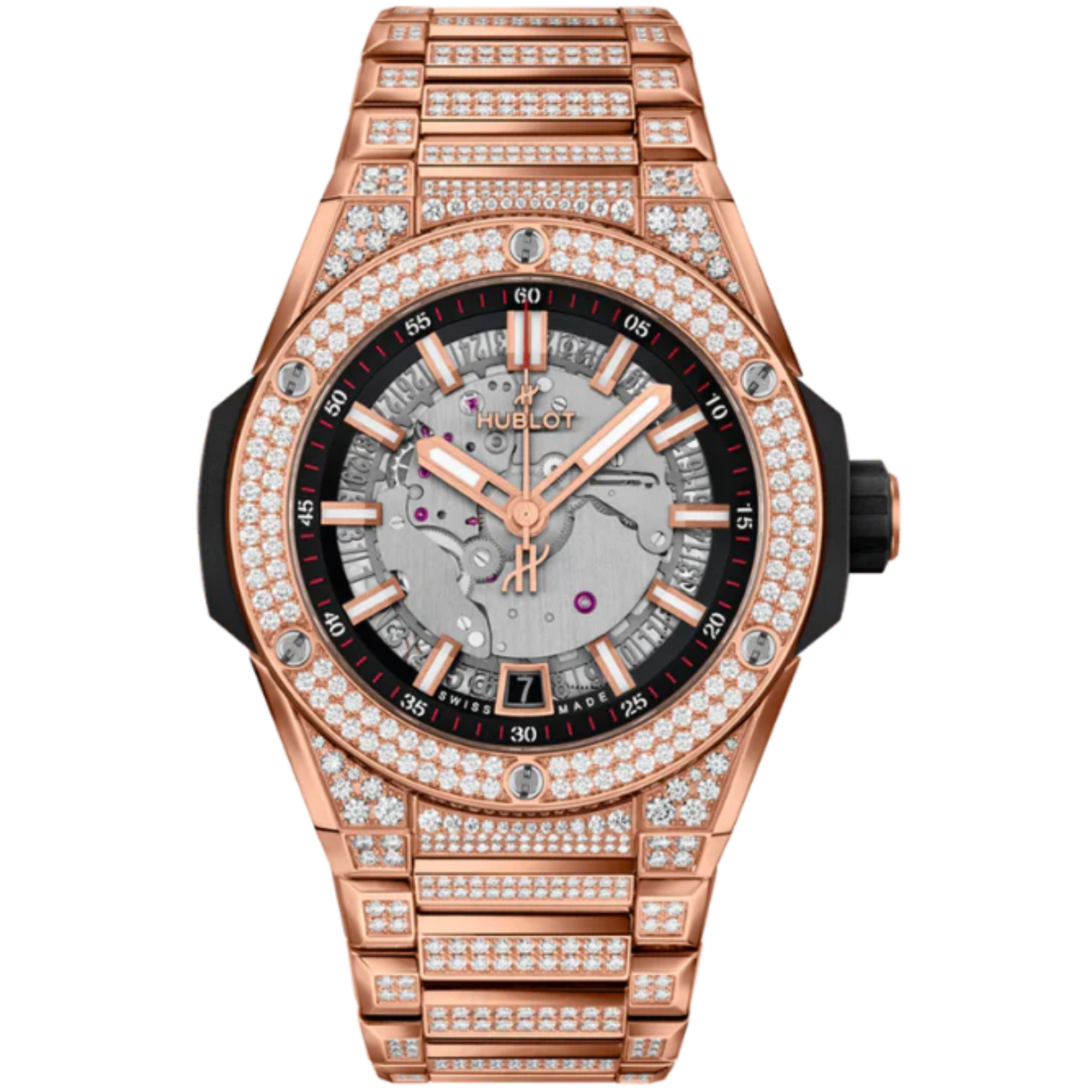 Big Bang 40mm INTEGRATED TIME ONLY KING GOLD PAVÉ - Hublot