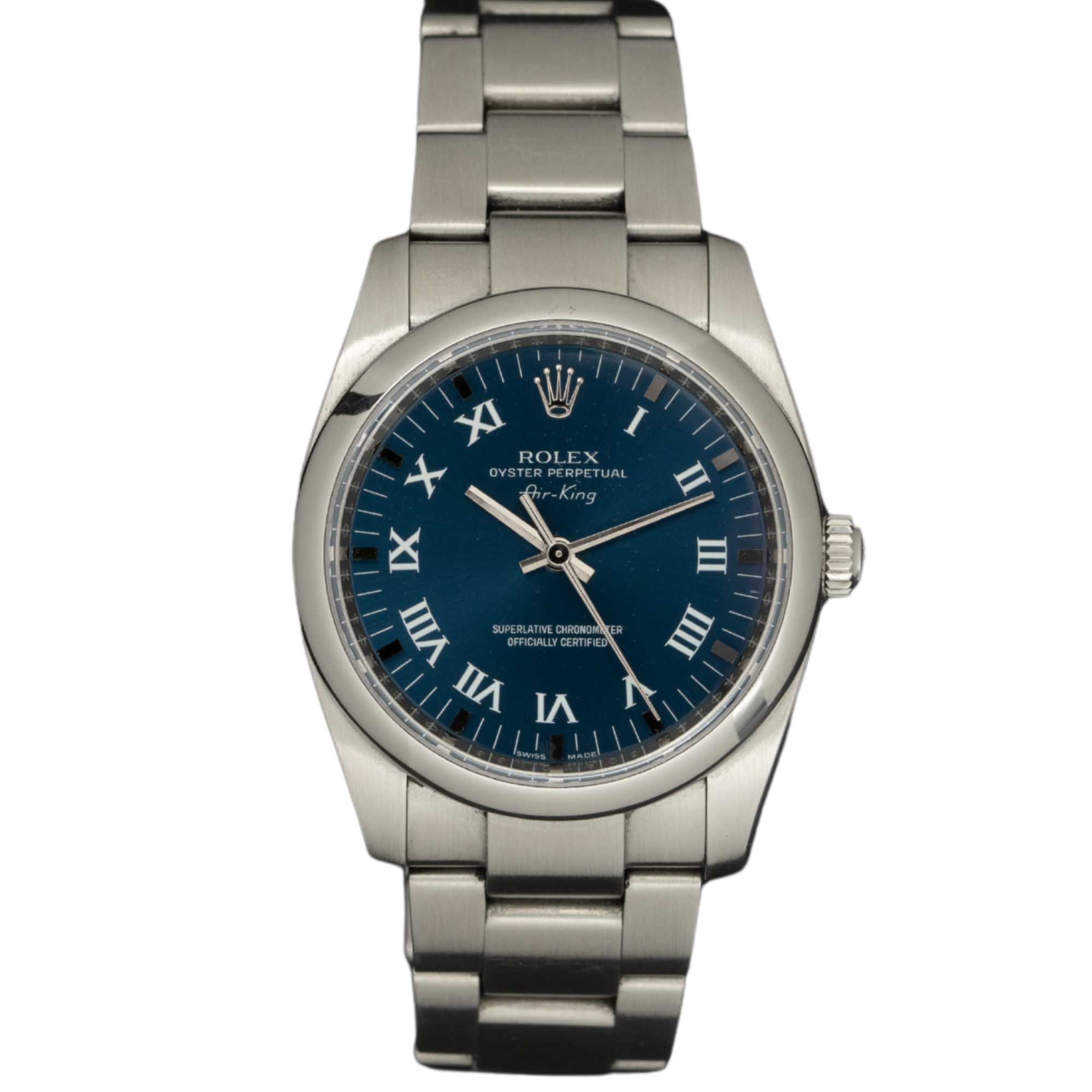 Rolex Ref. 114200 34MM Stainless Steel Airking Blue Dial (Watch + 2011 Card) - Rolex