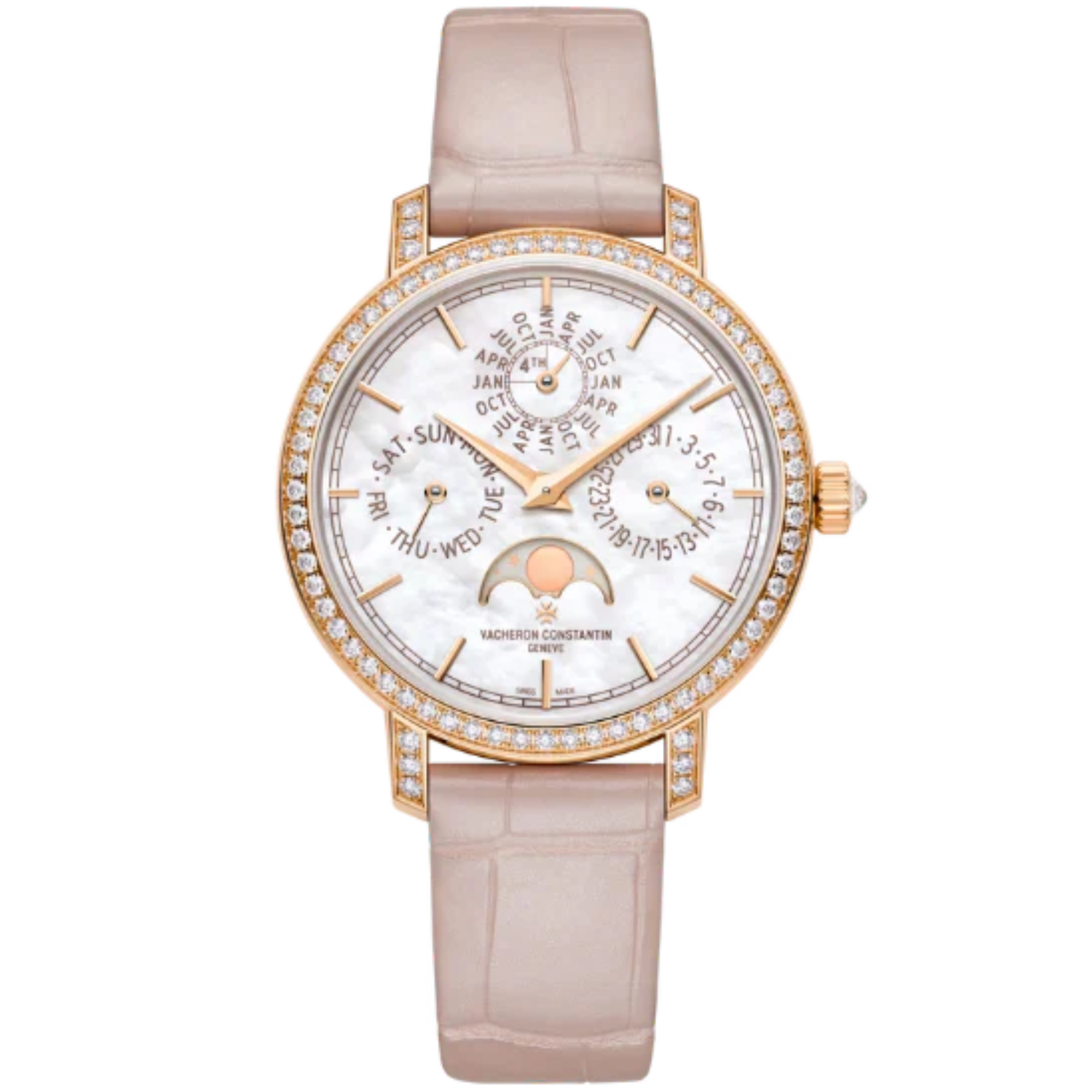 TRADITIONNELLE PERPETUAL CALENDAR ULTRA-THIN 36 MM ROSE GOLD WITH MOTHER OF PEARL DIAL - Vacheron Constantin