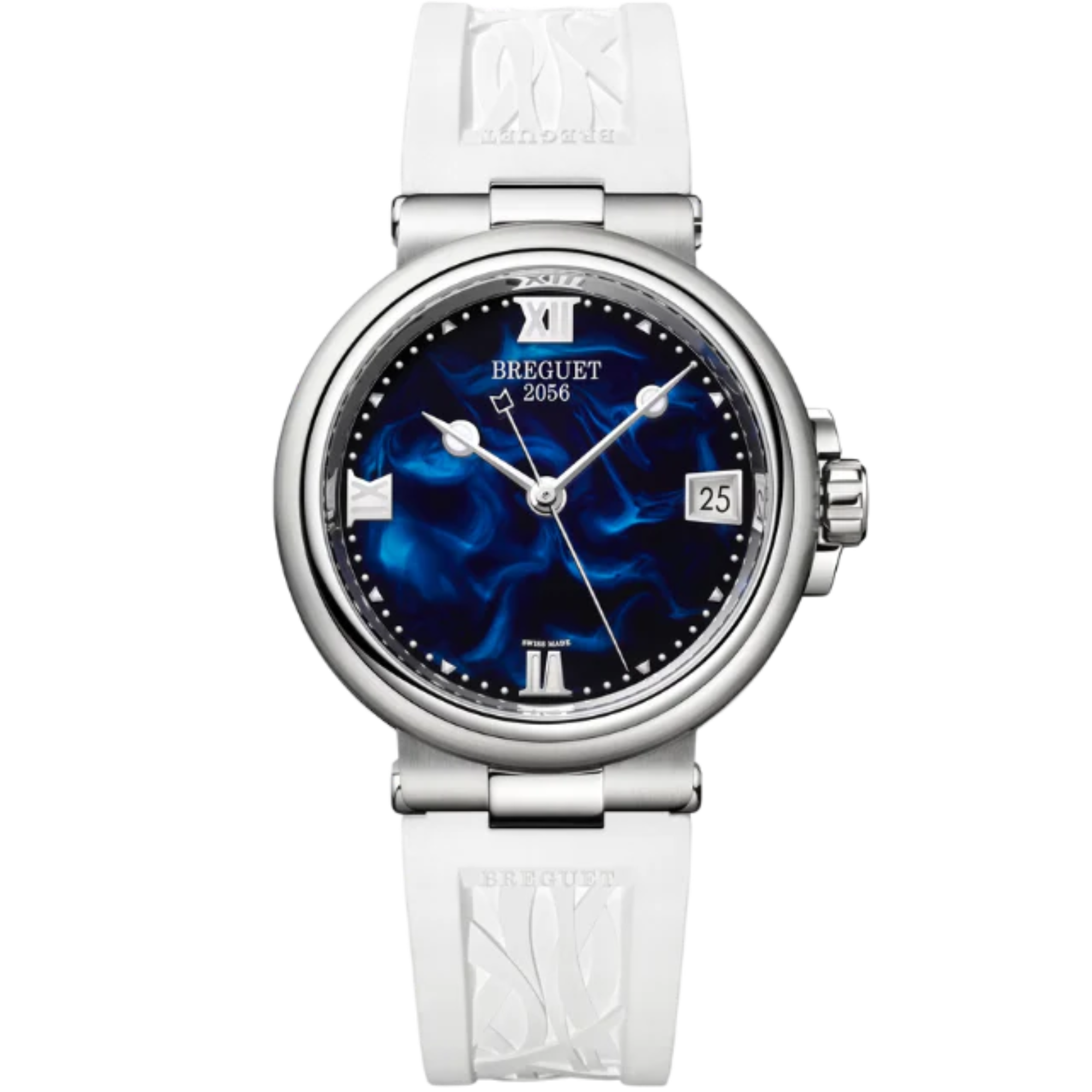 MARINE DAME 9517 34 MM STAINLESS STEEL WITH BLUE LACQUERED DIAL - Breguet