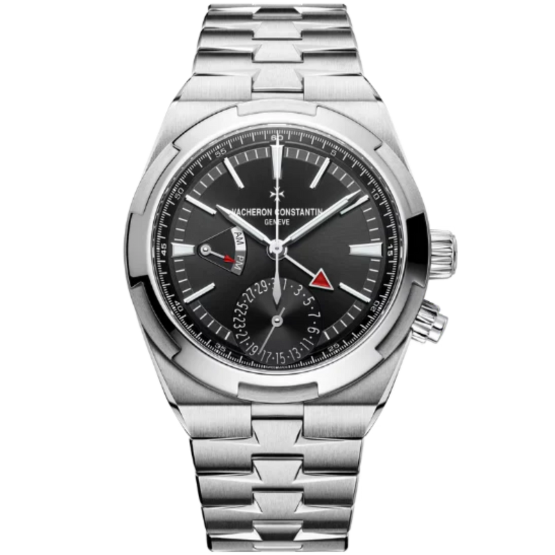 OVERSEAS DUAL TIME 41 MM STAINLESS STEEL WITH BLACK BRASS DIAL - Vacheron Constantin