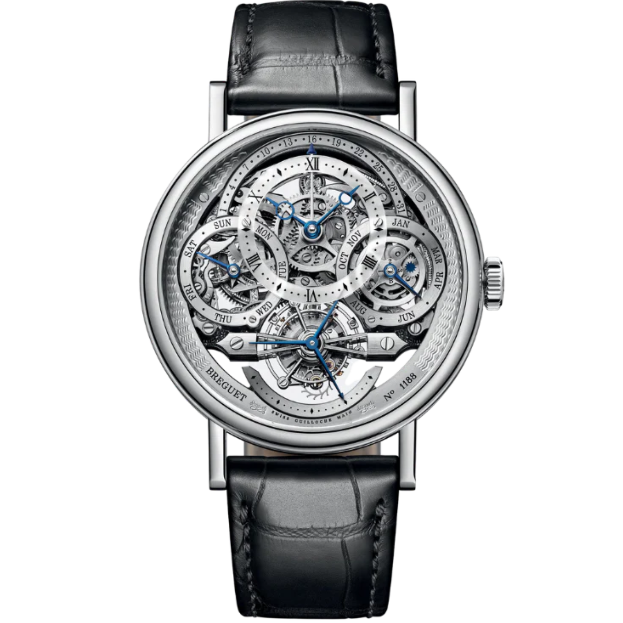 CLASSIQUE COMPLICATIONS 3795 41 MM PLATINUM WITH SILVER OPEN WORKED DIAL - Breguet