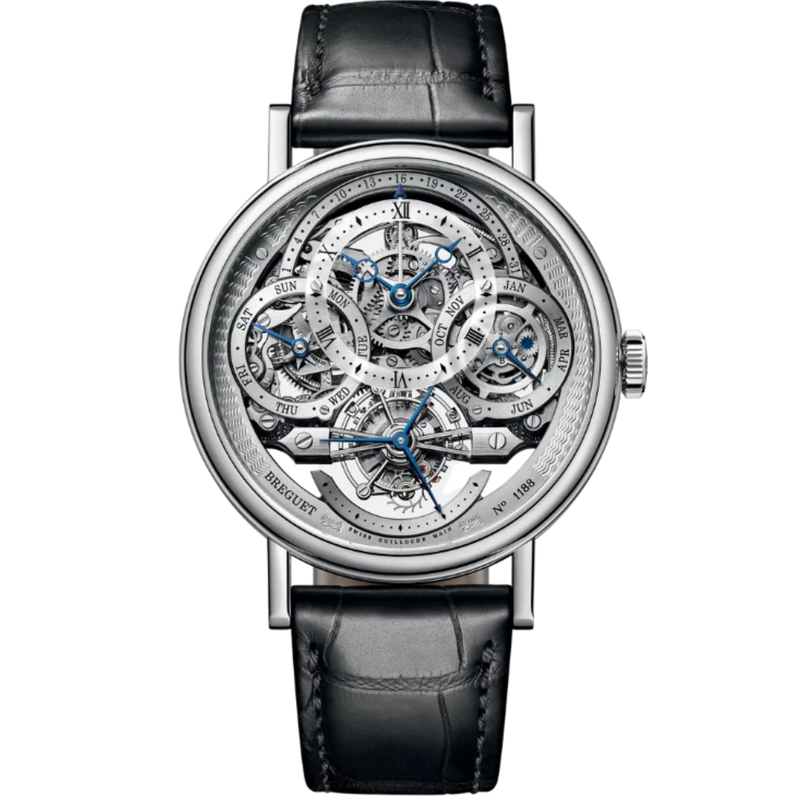 CLASSIQUE COMPLICATIONS 3795 41 MM PLATINUM WITH SILVER OPEN WORKED DIAL - Breguet