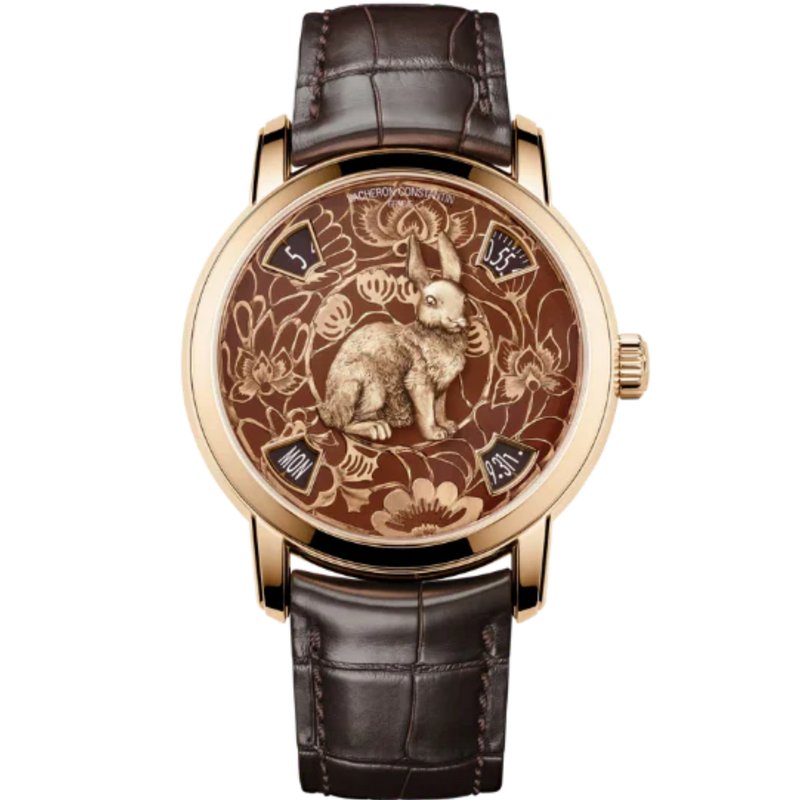 METIERS D'ART THE LEGEND OF THE CHINESE ZODIAC - YEAR OF THE RABBIT 40 MM 18K 5N PINK GOLD WITH YELLOW GOLD DIAL - Vacheron Constantin