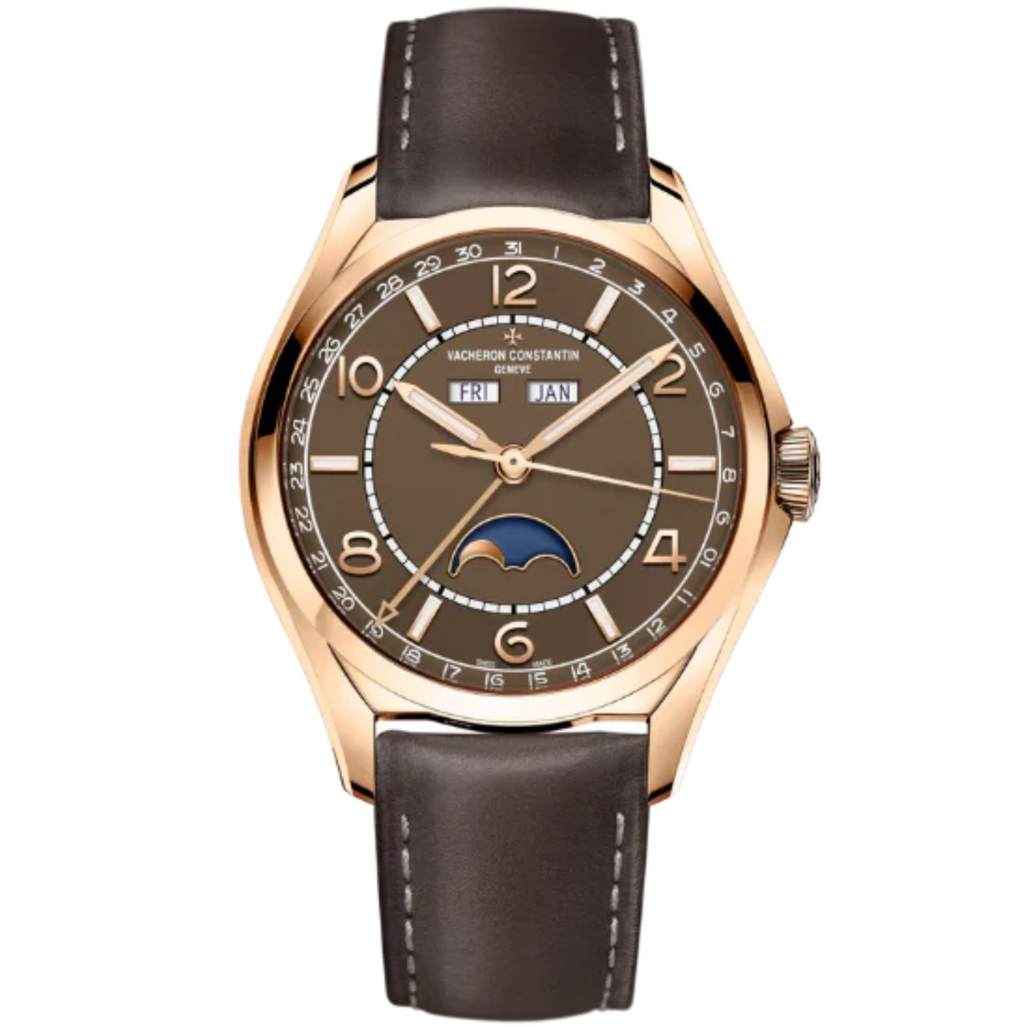 FIFTYSIX COMPLETE CALENDAR 40 MM PINK GOLD WITH BROWN BRASS DIAL - Vacheron Constantin