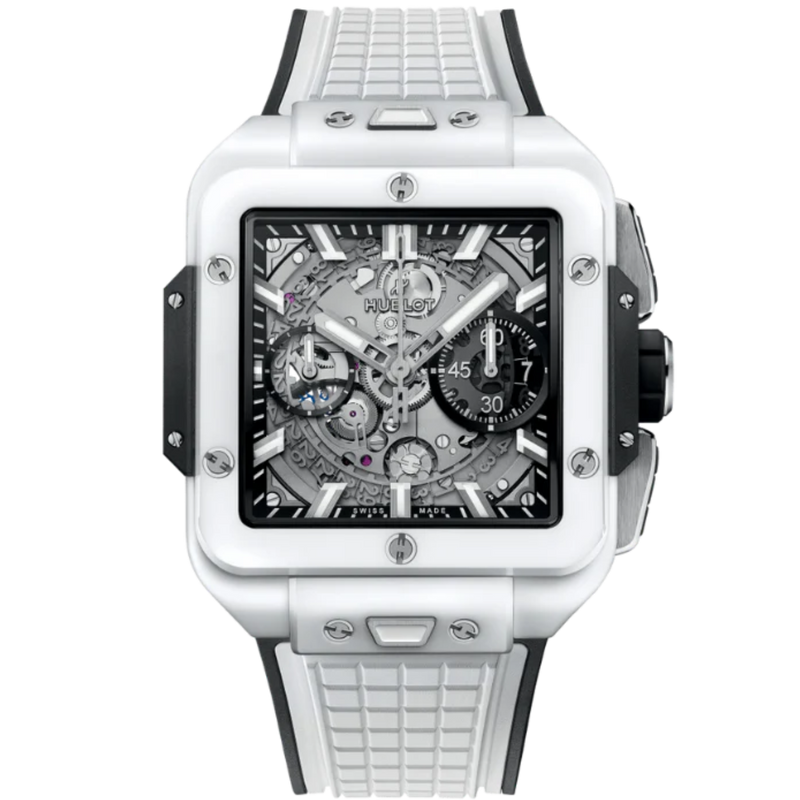 SQUARE BANG 42 MM UNICO WHITE CERAMIC - Hublot