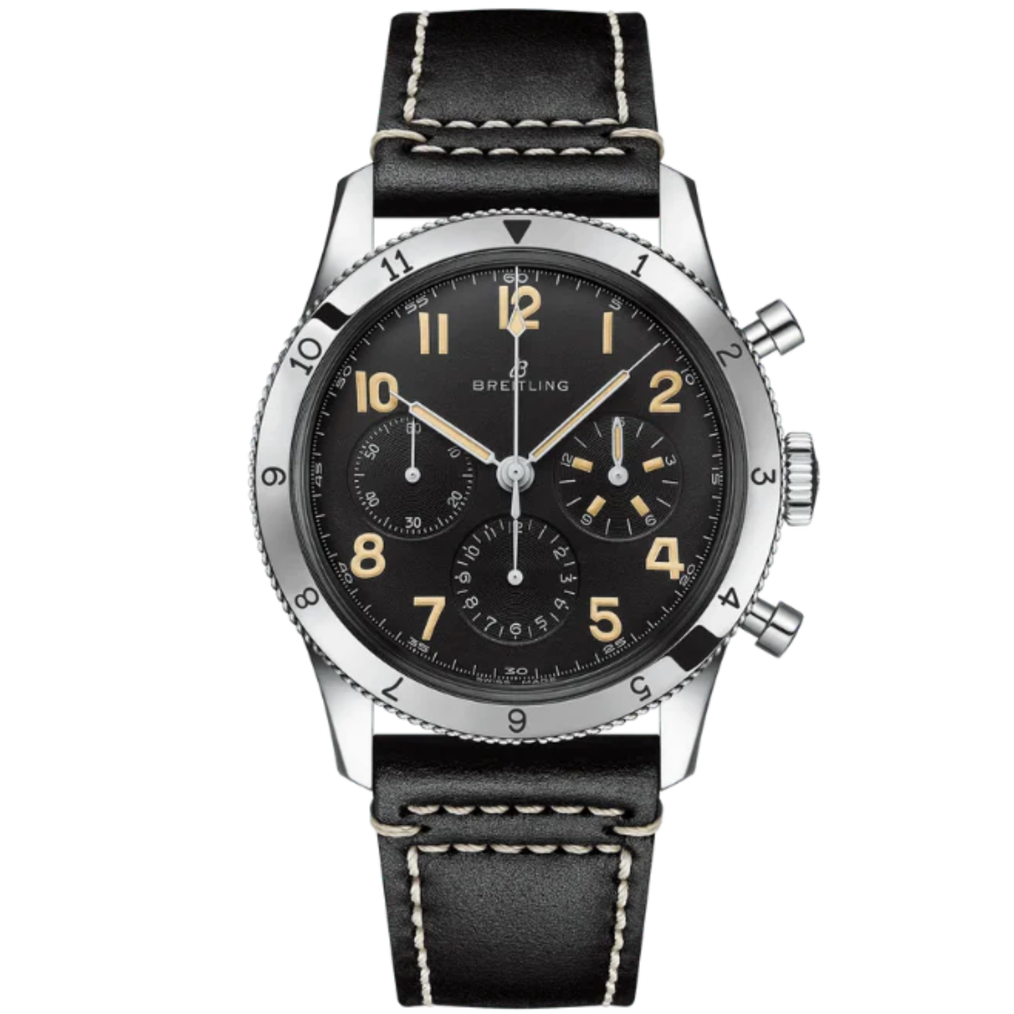 AVI REF. 765 1953 RE-EDITION 41 MM STAINLESS STEEL WITH BLACK DIAL - Breitling