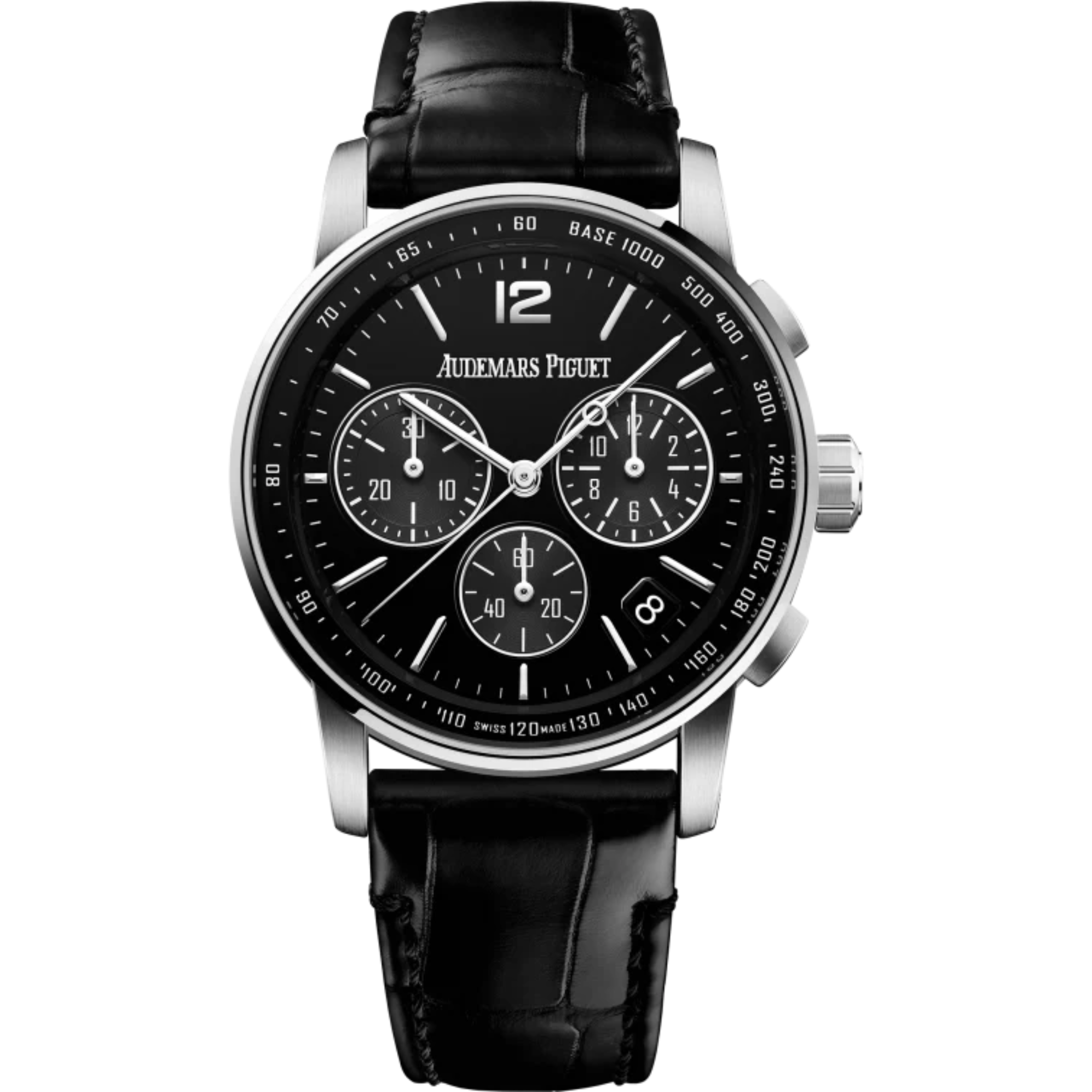 Code 11.59 by Audemars Piguet 41mm Black Alligator Strap Lacquered Black Dial 18-Carat White Gold Case - Audemars Piguet