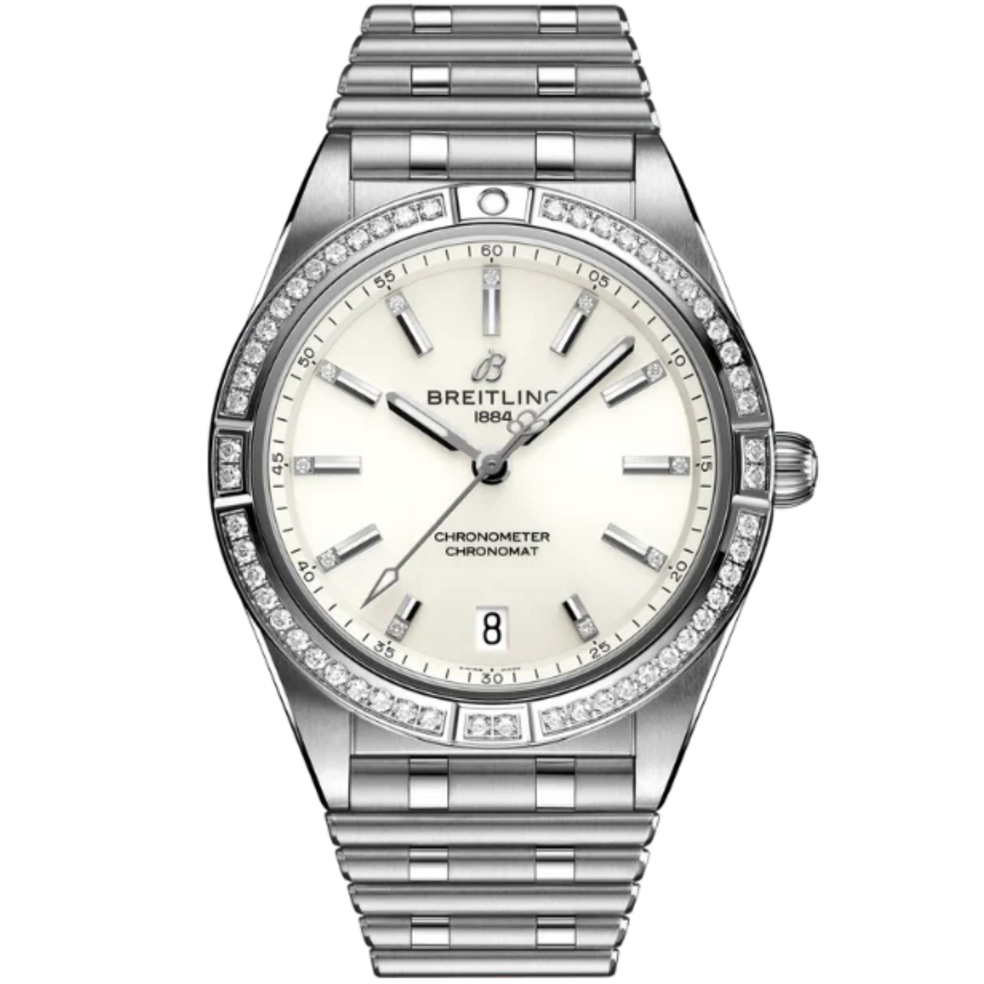 CHRONOMAT AUTOMATIC 36 MM STAINLESS STEEL WITH WHITE DIAL - Breitling
