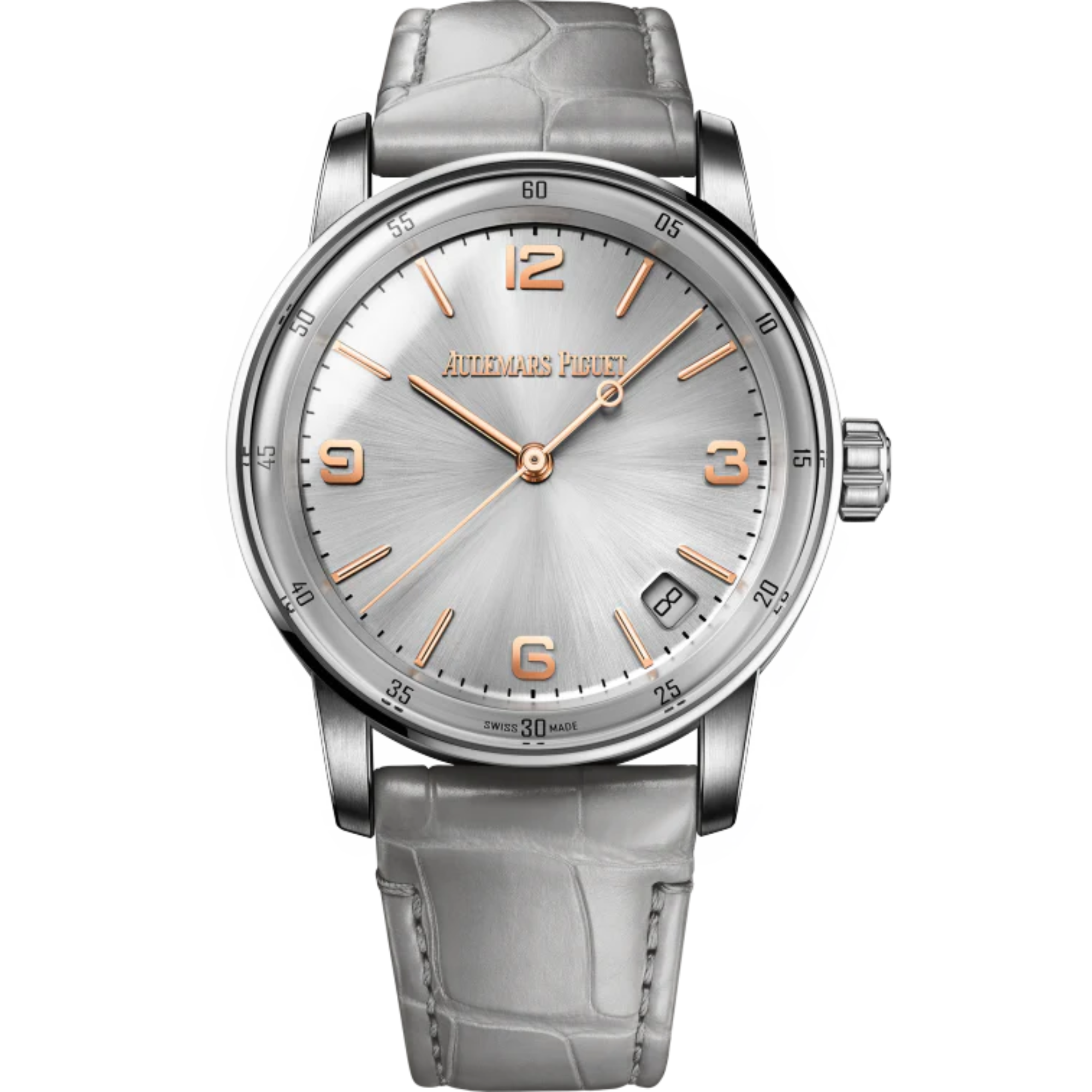 Code 11.59 by Audemars Piguet 41mm Grey Alligator Strap Grey Lacquered Dial White Gold Bezel - Audemars Piguet