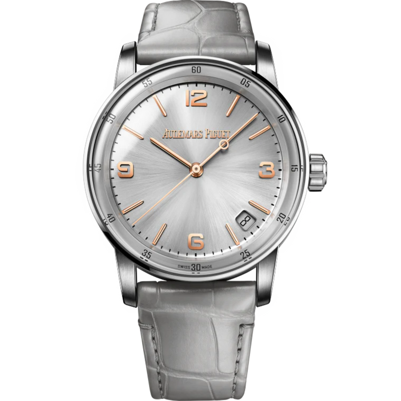 Code 11.59 by Audemars Piguet 41mm Grey Alligator Strap Grey Lacquered Dial White Gold Bezel - Audemars Piguet