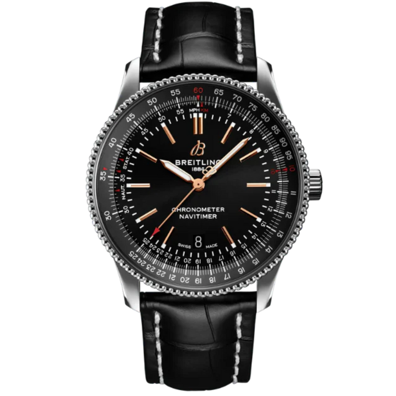 NAVITIMER AUTOMATIC 41 MM STAINLESS STEEL WITH BLACK DIAL - Breitling