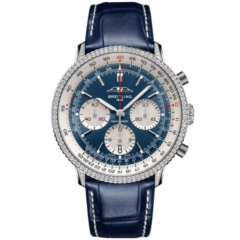 NAVITIMER B01 CHRONOGRAPH 41 MM STAINLESS STEEL WITH BLUE DIAL - Breitling