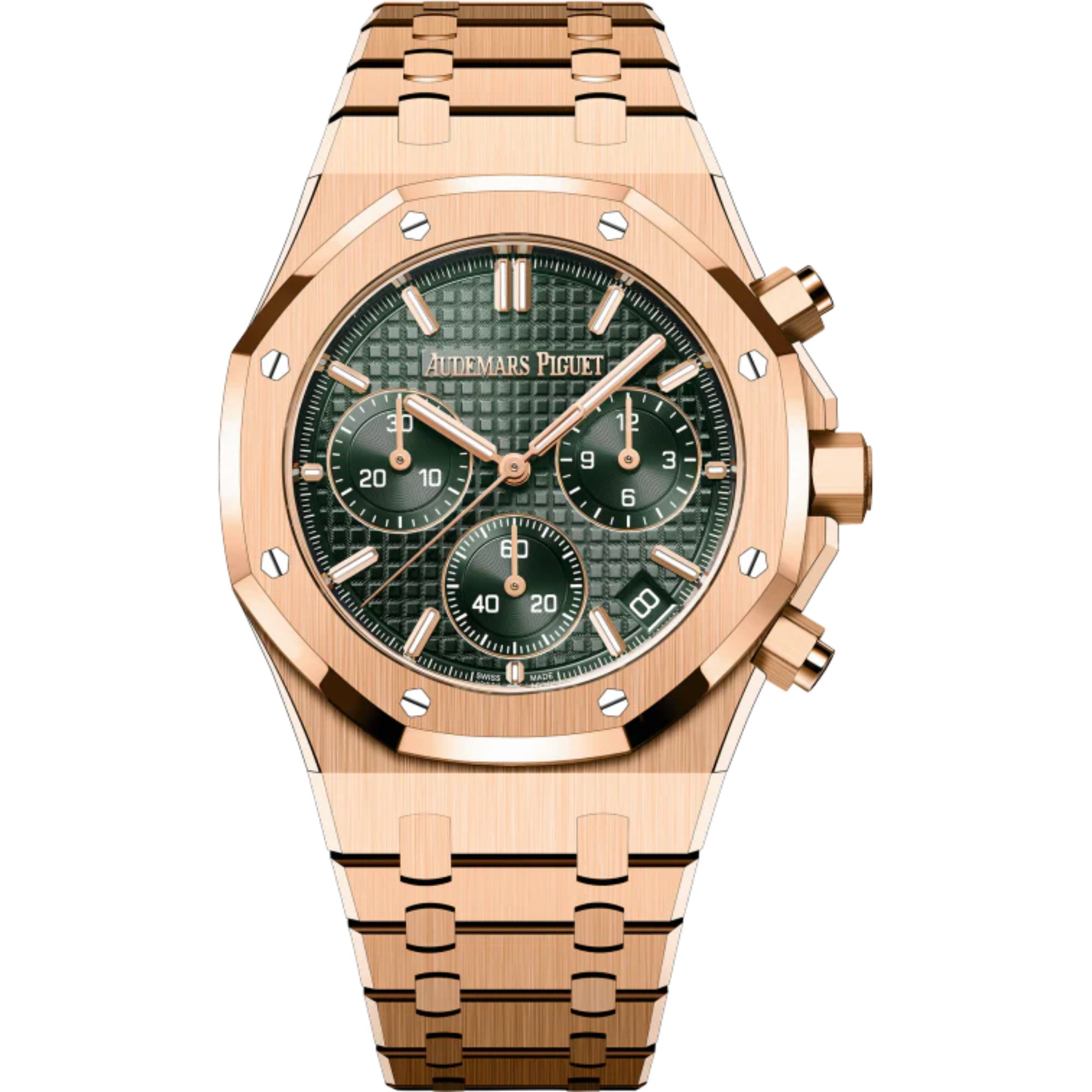 Audemars Piguet Royal Oak Ref. 26240OR.OO.1320OR.04 41MM Rose Gold With a Khaki Grande Tapisserie Dial - Audemars Piguet