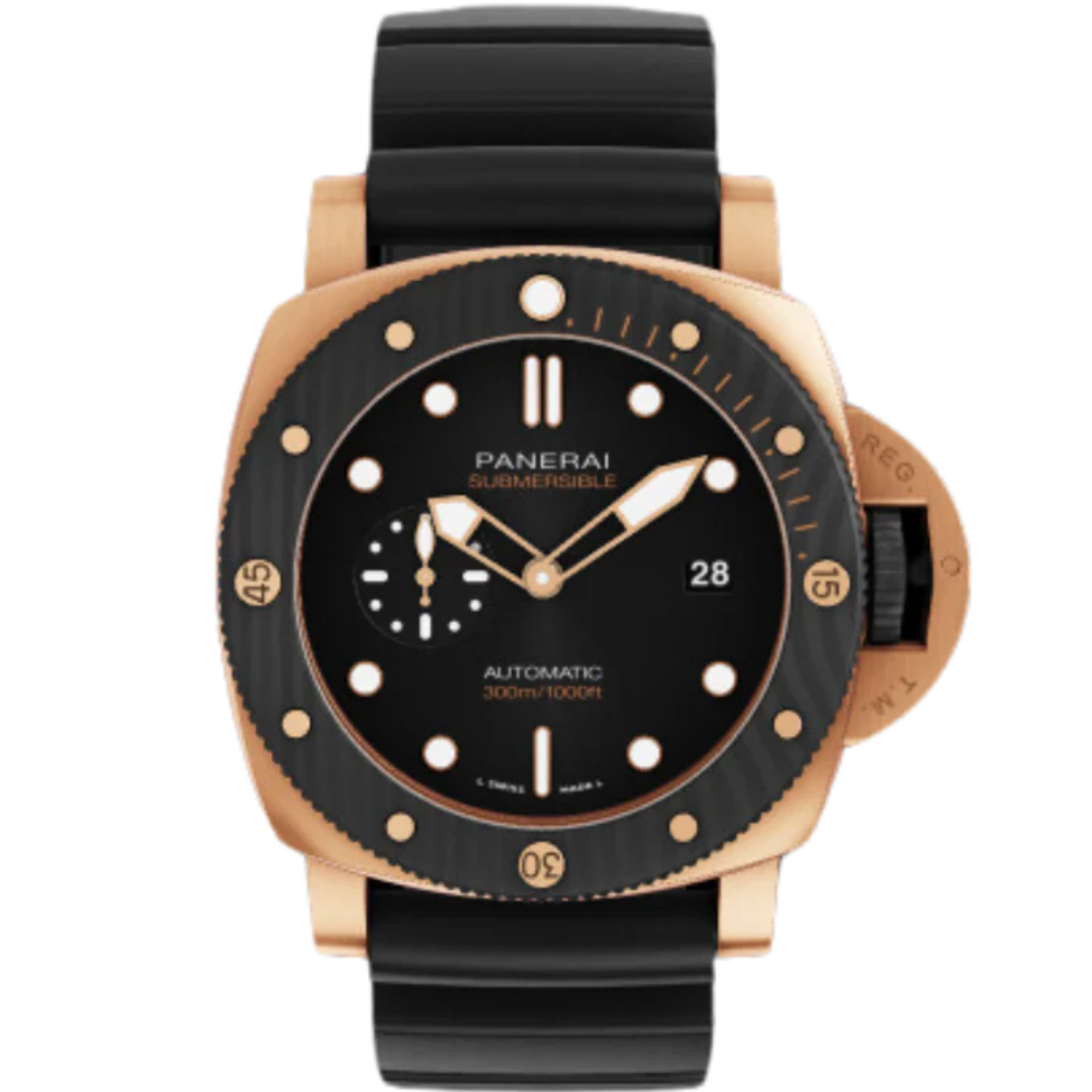 SUBMERSIBLE QUARANTAQUATTRO OROCARBO PAM02070 44 MM GOLDTECH™ WITH BLACK DIAL - Panerai