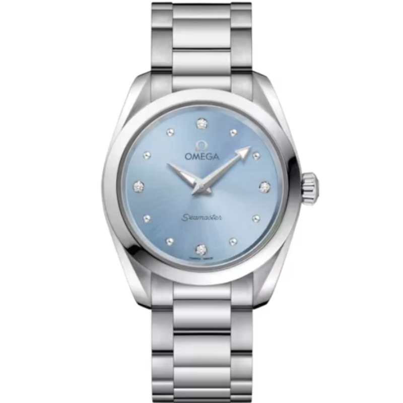 SEAMASTER AQUA TERRA 150M 28 MM STAINLESS STEEL WITH BLUE DIAL - Omega