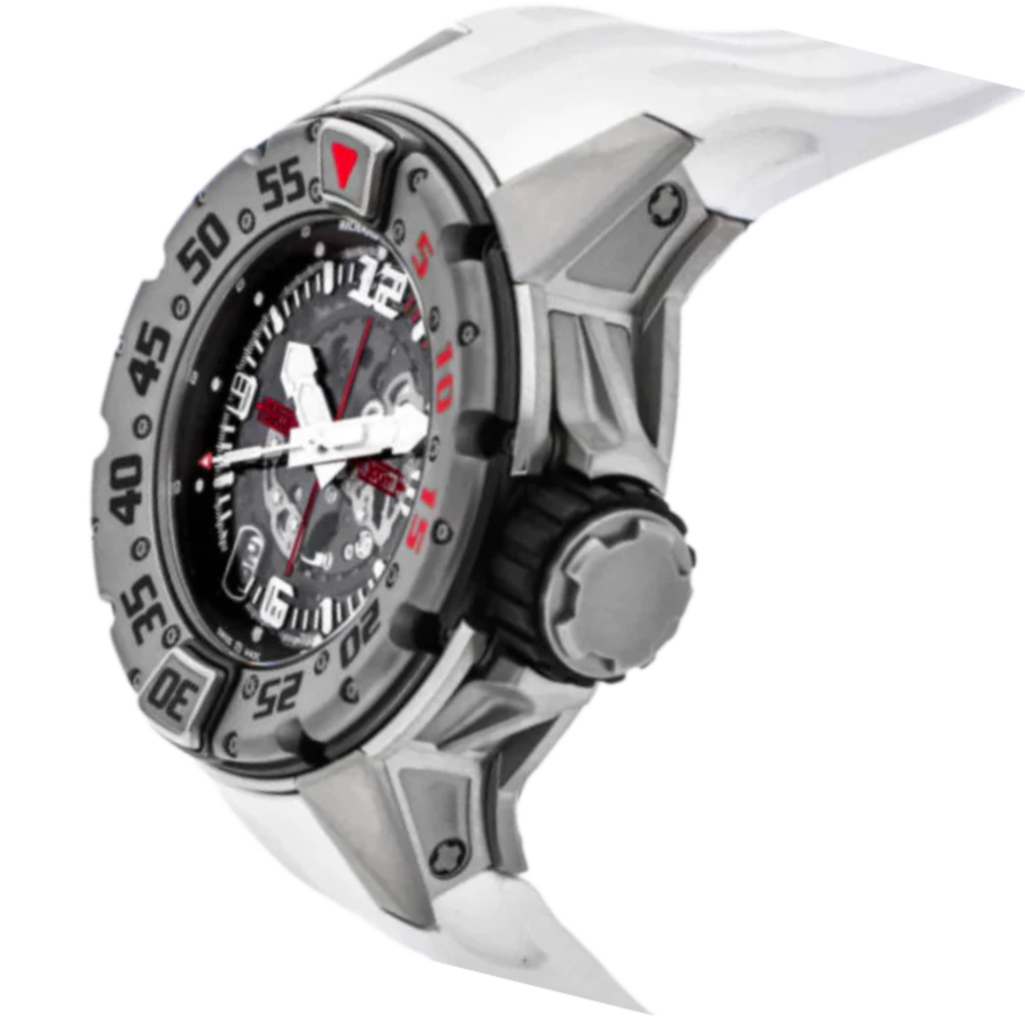 RM 028 AJ TI-TI Automatic White Rubber Strap Titanium Case - Richard Mille