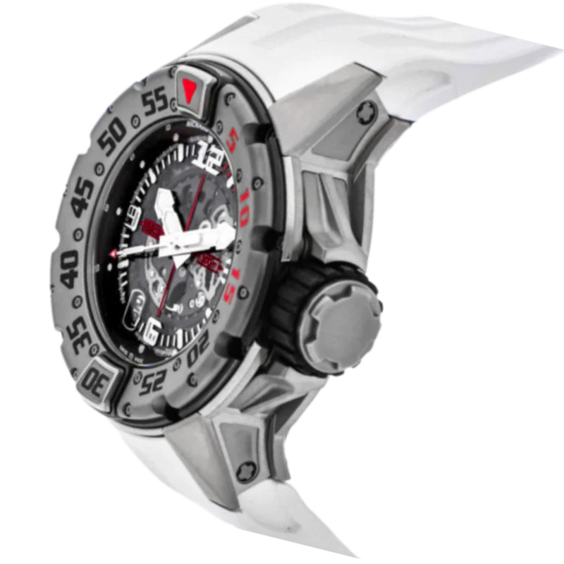 RM 028 AJ TI-TI Automatic White Rubber Strap Titanium Case - Richard Mille