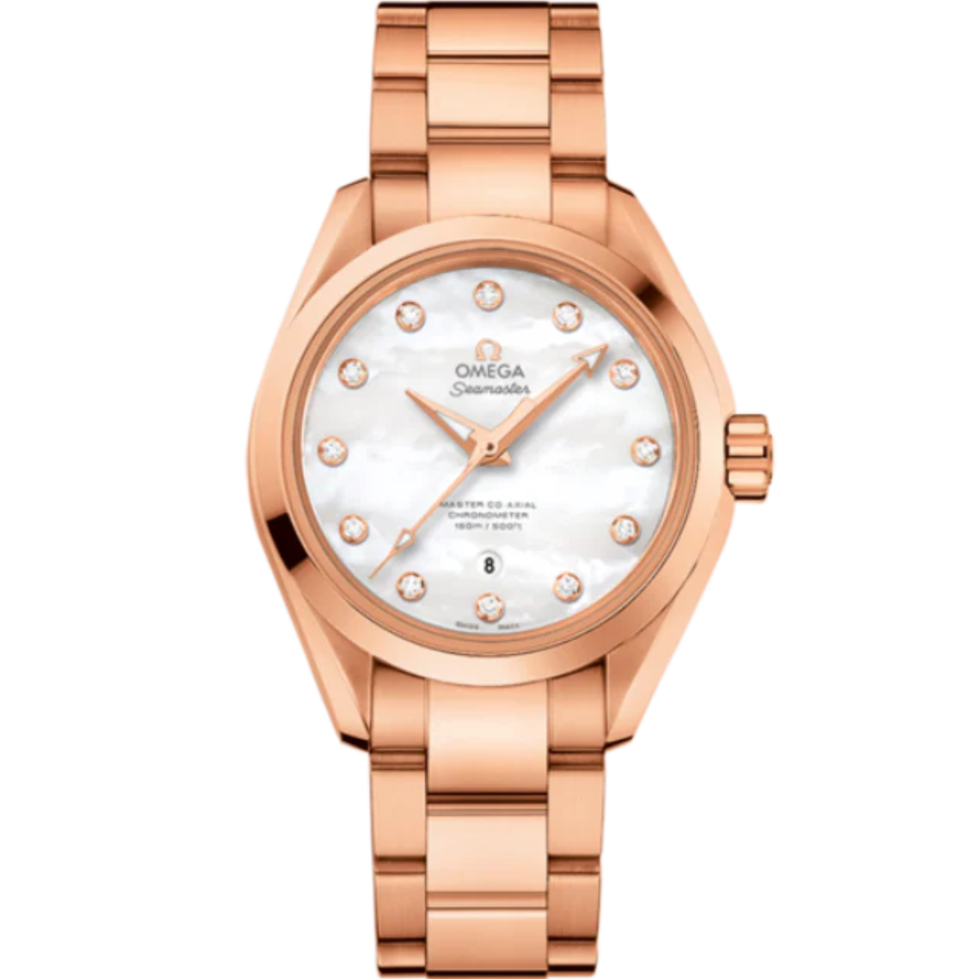 SEAMASTER AQUA TERRA 150M 34 MM SEDNA™ GOLD WITH MOTHER OF PEARL DIAL - Omega