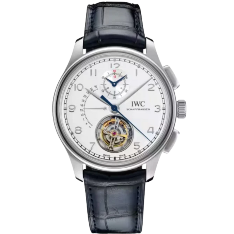 PORTUGIESER TOURBILLON RÉTROGRADE CHRONOGRAPH 43 MM PLATINUM WITH WHITE DIAL - IWC