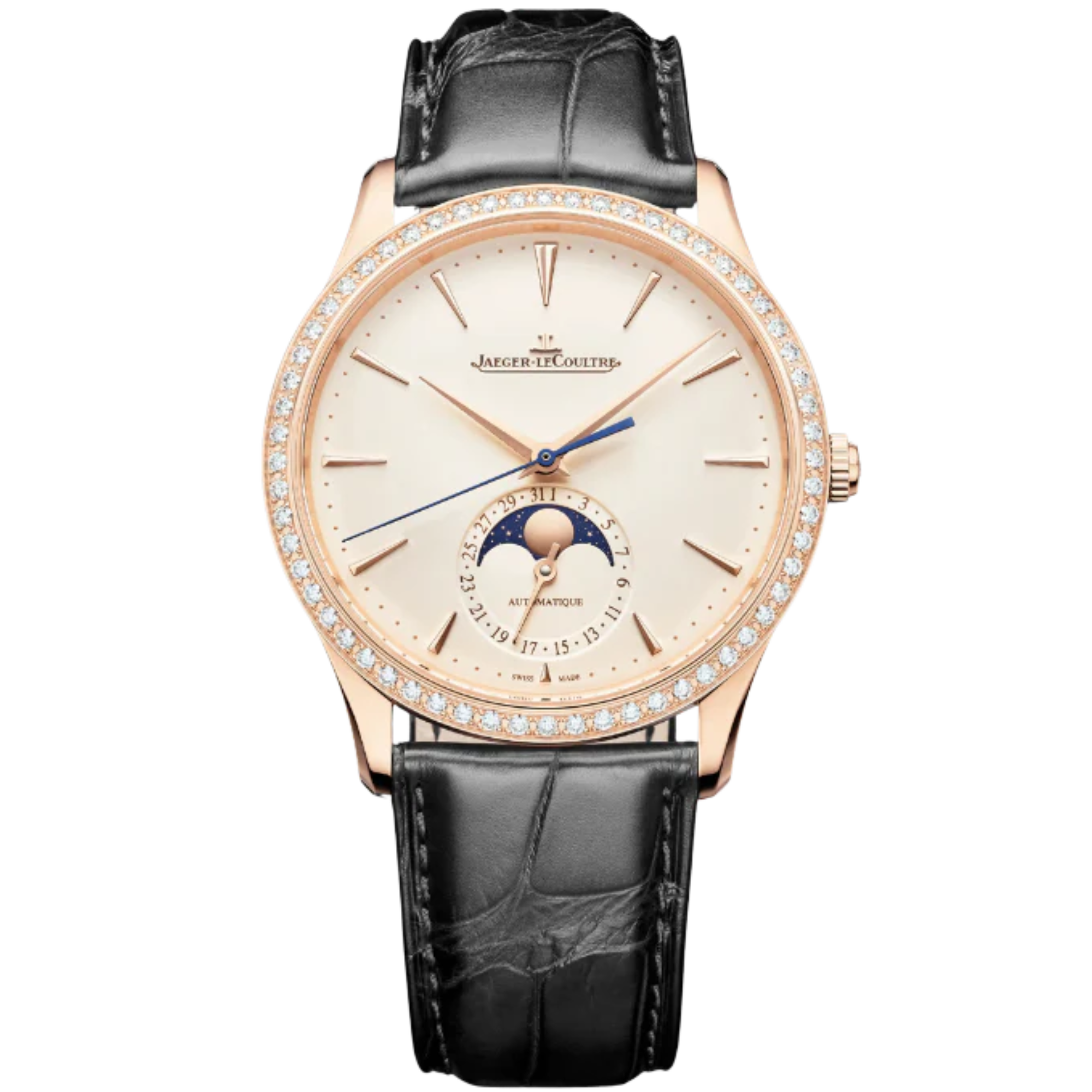 MASTER ULTRA THIN MOON 39 MM 18K ROSE GOLD WITH EGGSHELL BEIGE  DIAL - Jaeger-LeCoultre