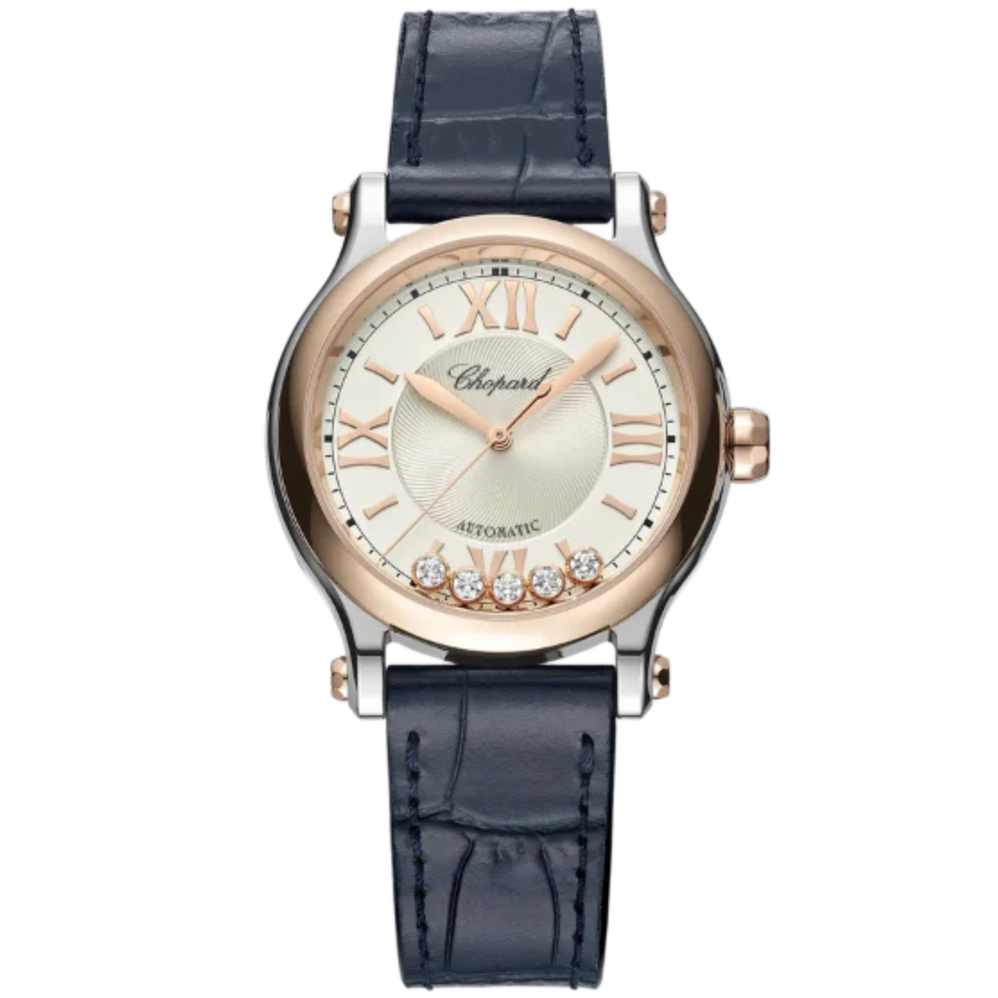 HAPPY SPORT 33 MM ETHICAL ROSE GOLD - LUCENT STEEL™ WITH SILVER DIAL - Chopard